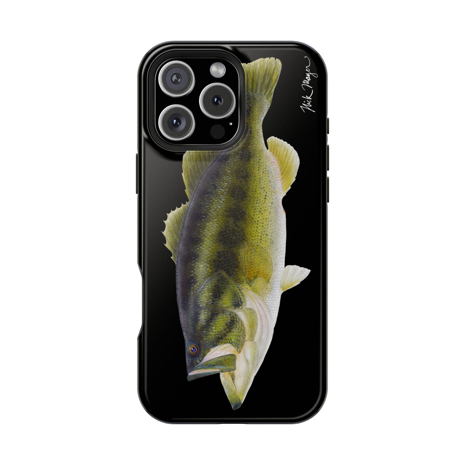 Largemouth Bass MagSafe Black iPhone Case