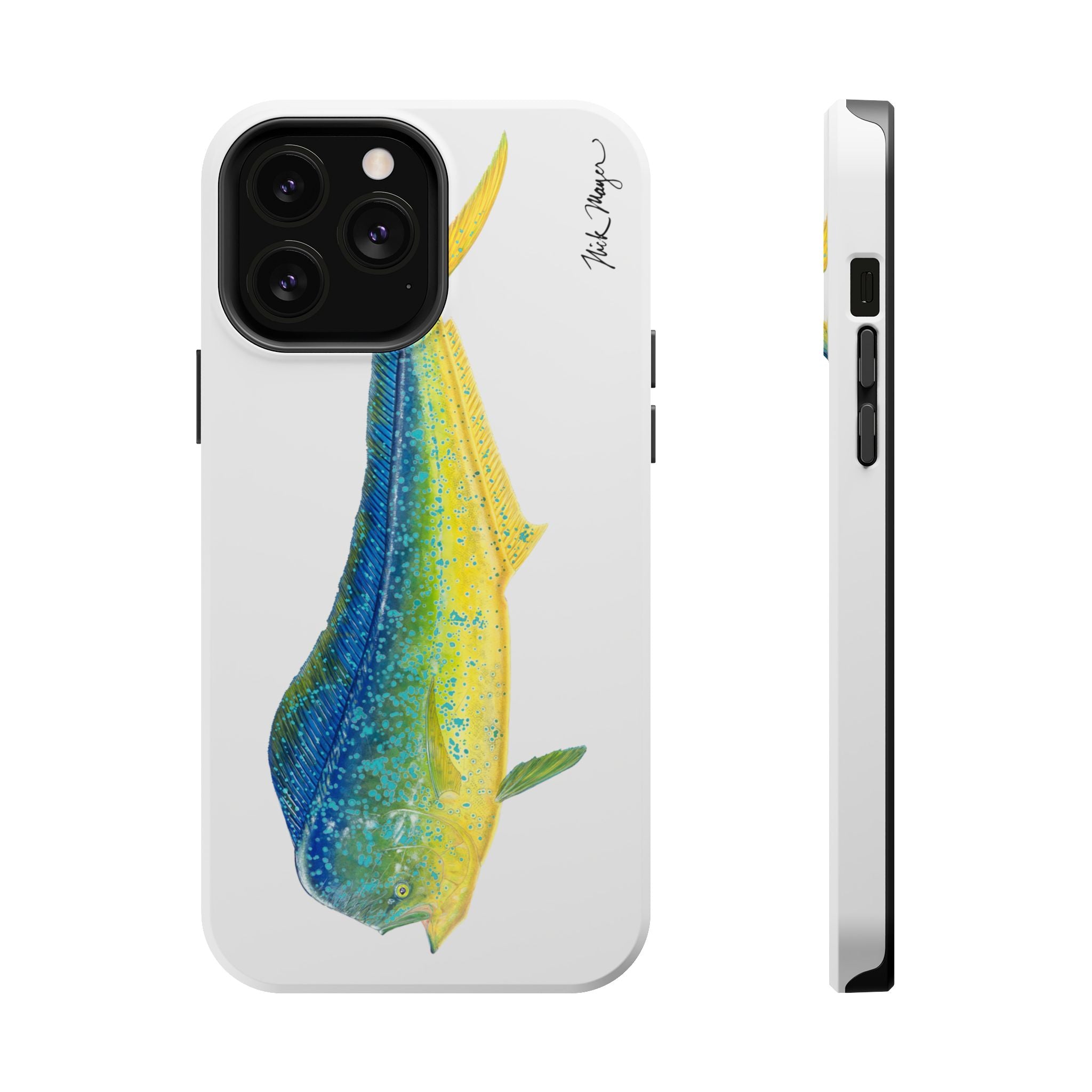 Bull Mahi MagSafe White iPhone Case