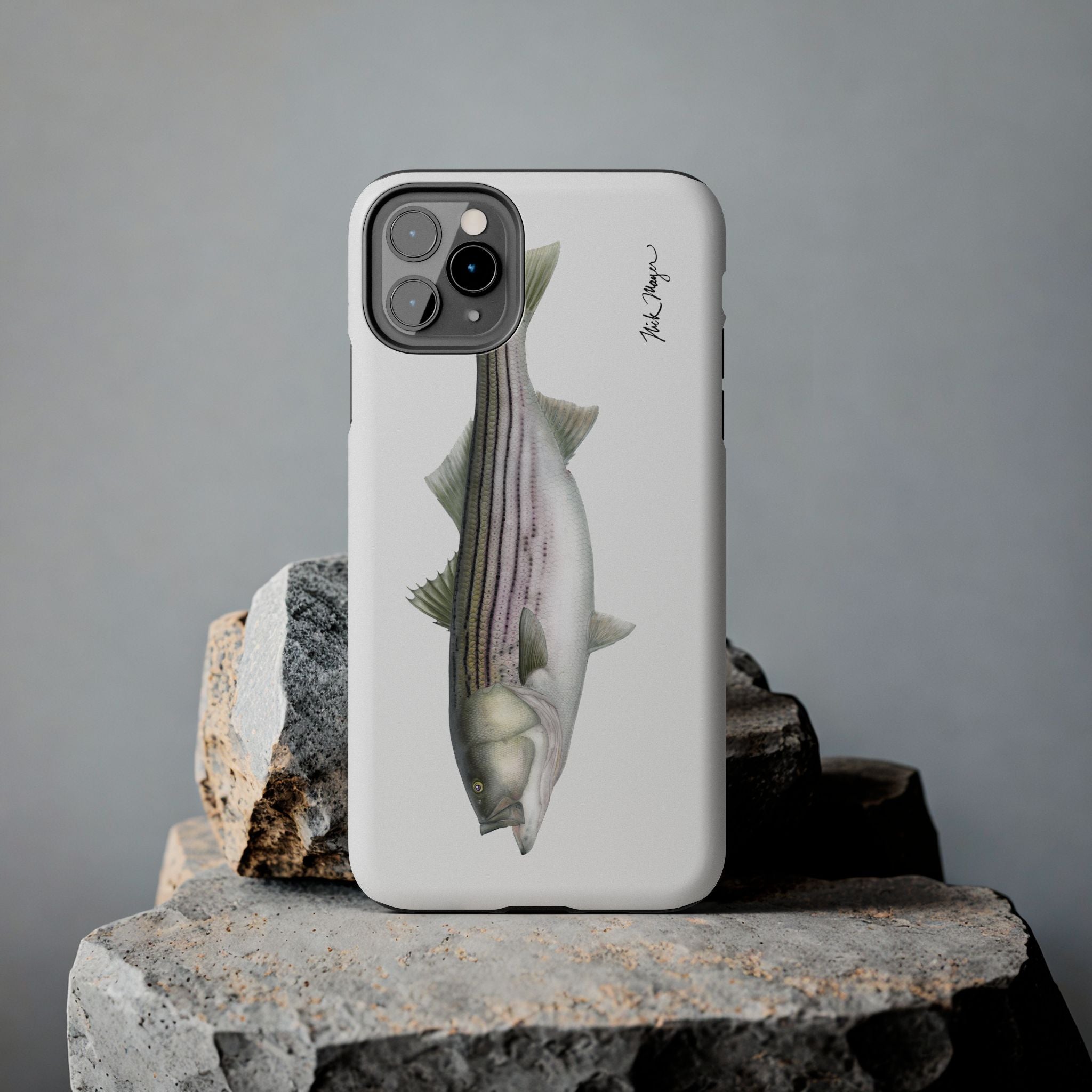 30 lb Striper White Phone Case (iPhone)