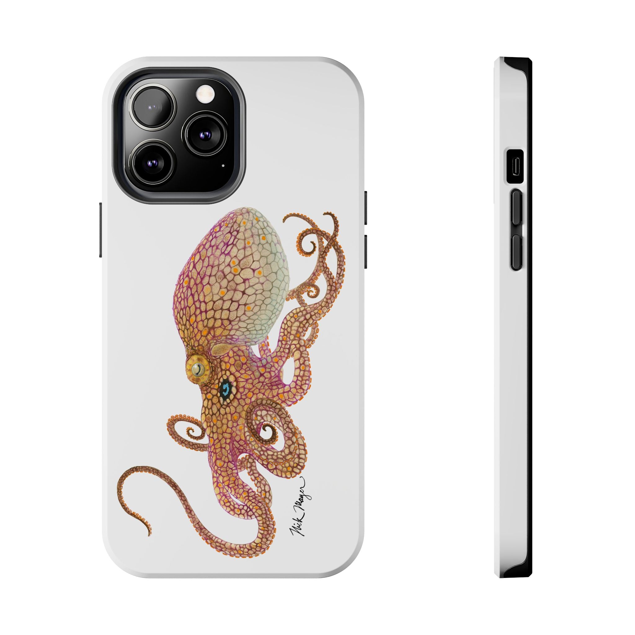 Two Spot Octopus White Phone Case (iPhone)