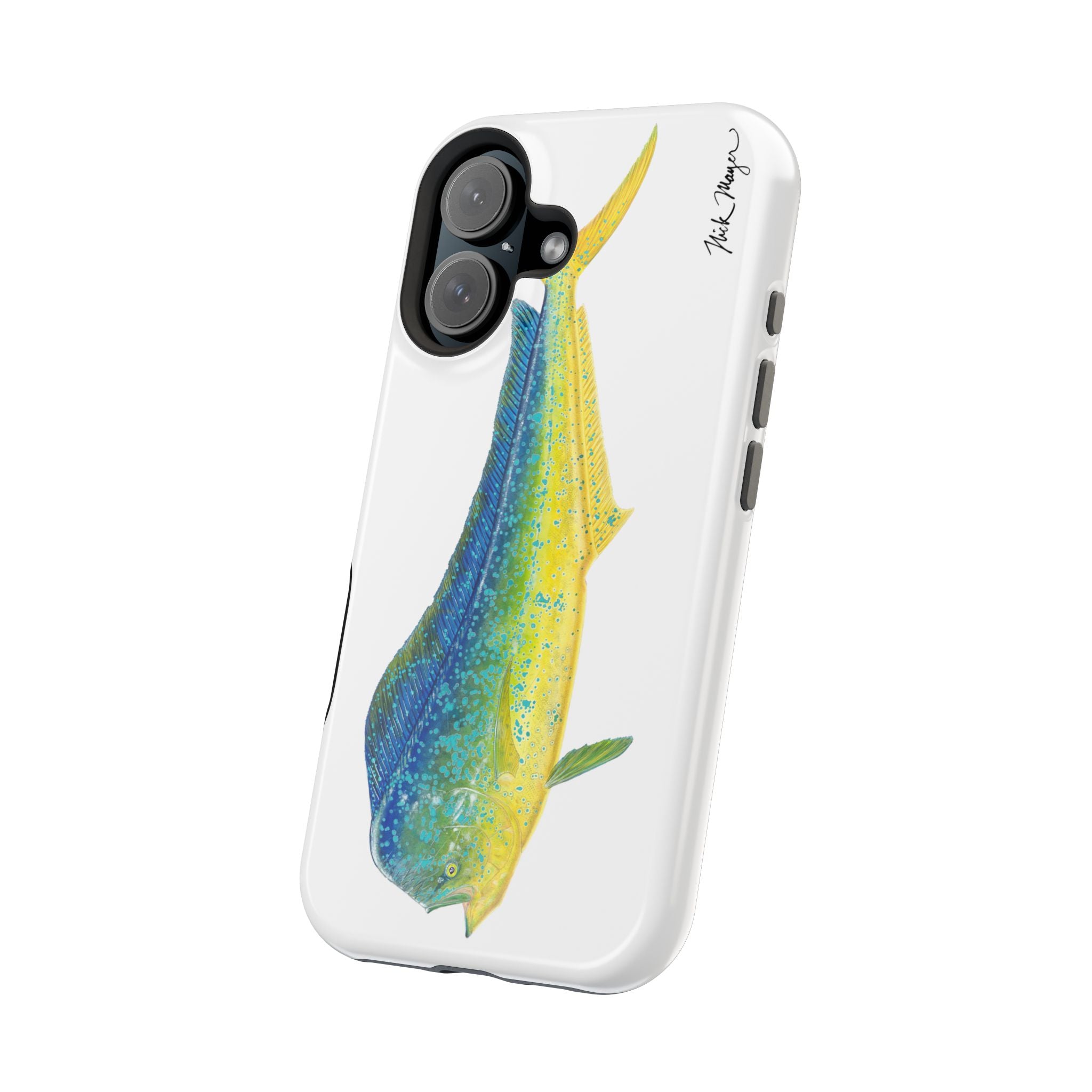 Bull Mahi MagSafe White iPhone Case