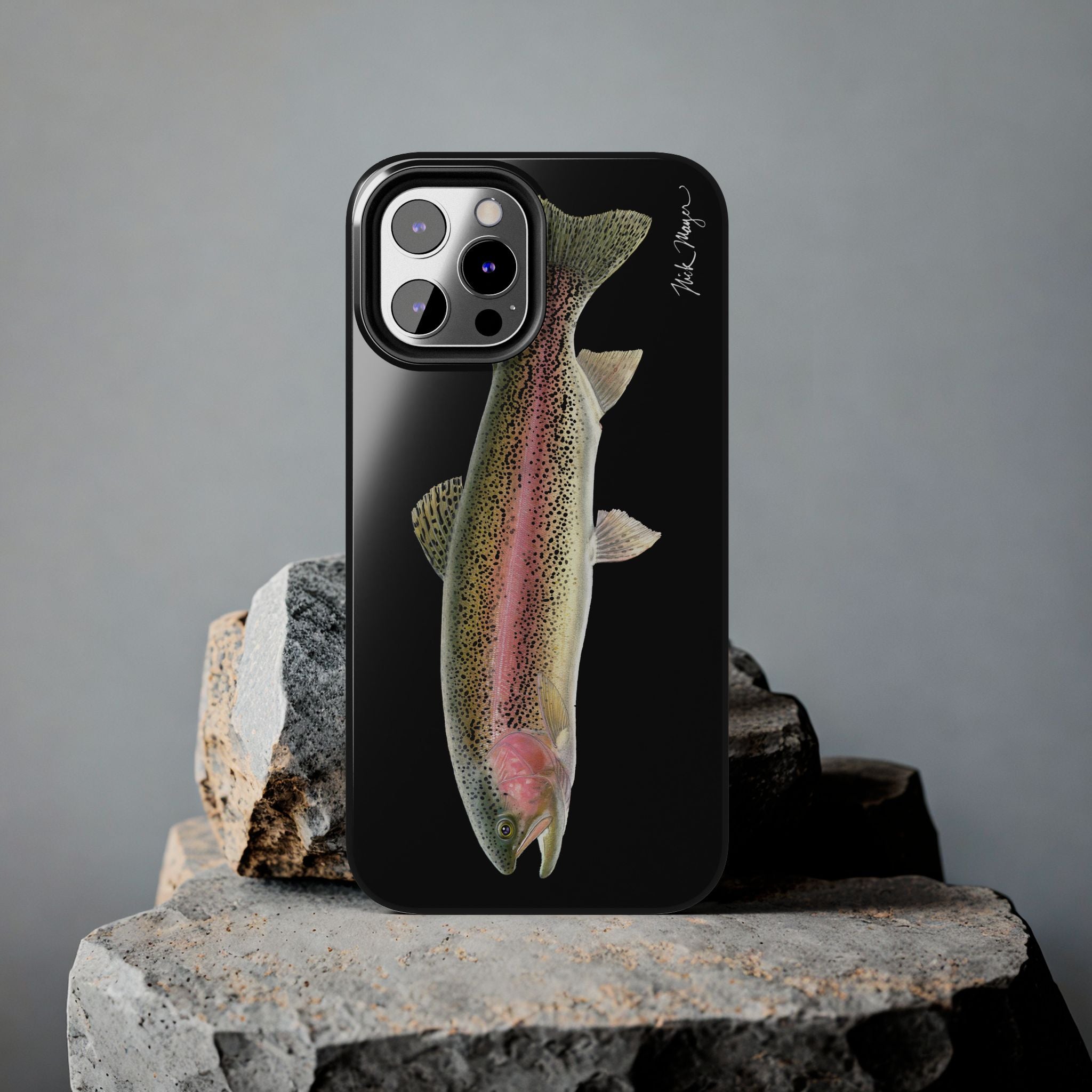 Rainbow Trout Black Phone Case (iPhone)