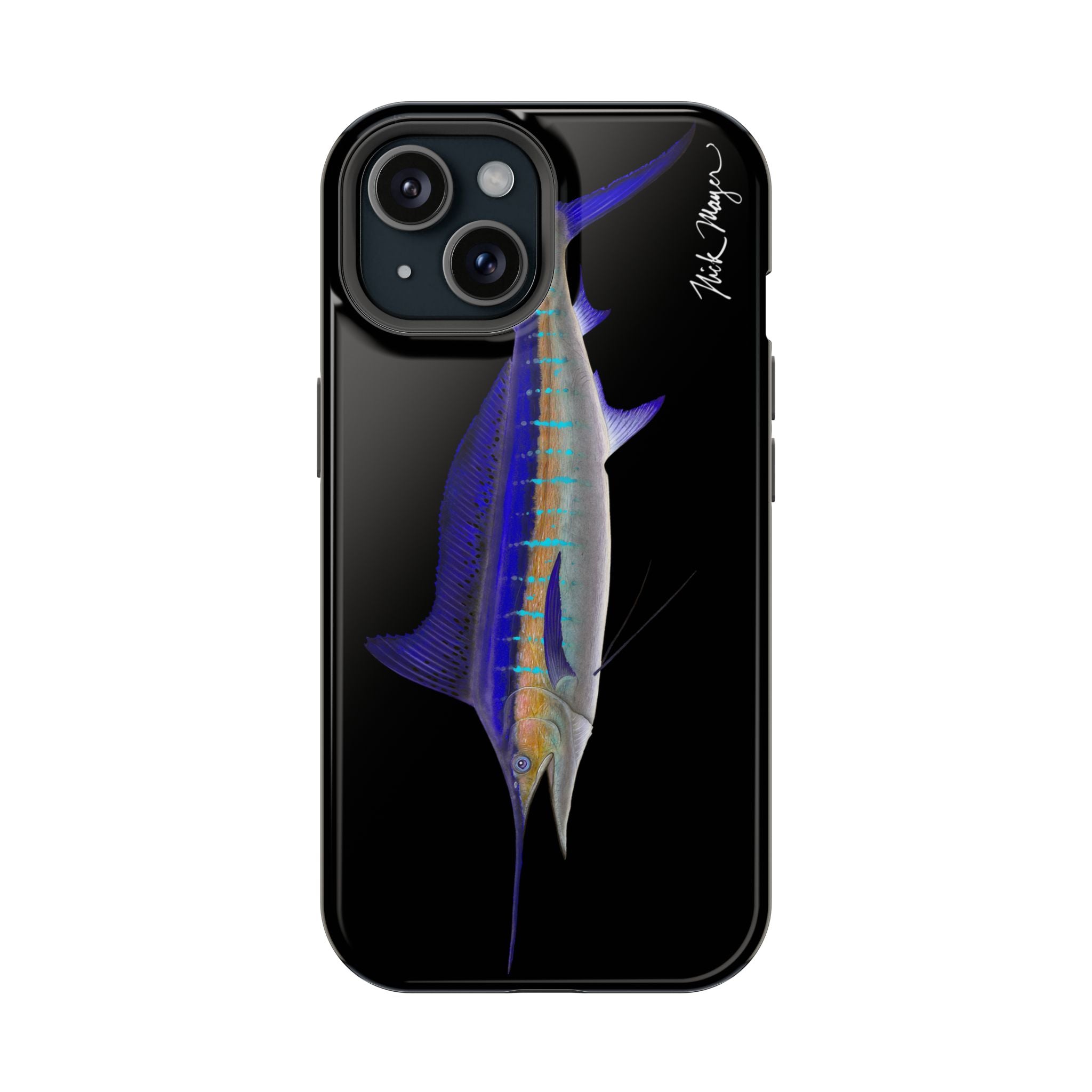 Striped Marlin MagSafe Black iPhone Case