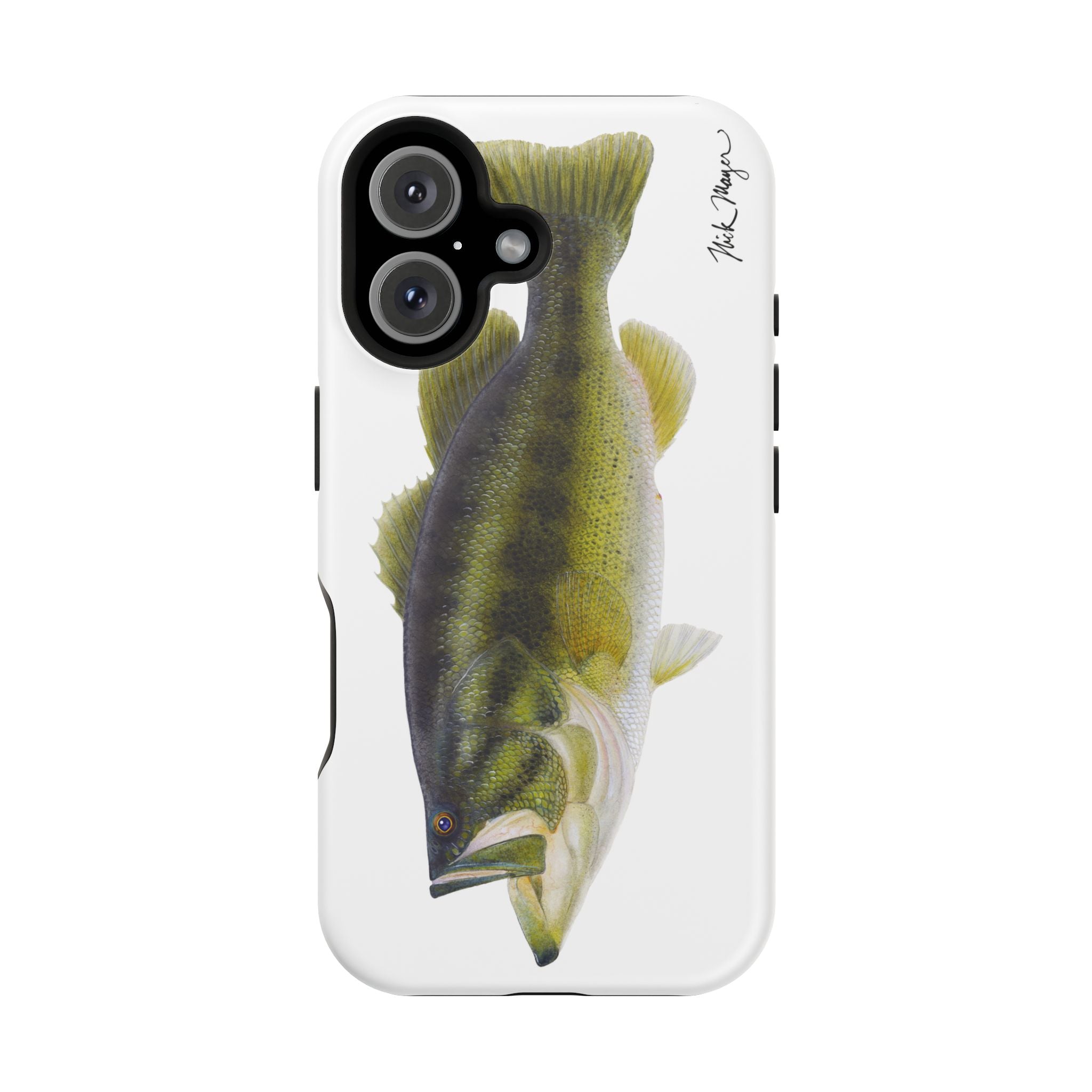 Largemouth Bass MagSafe White iPhone Case