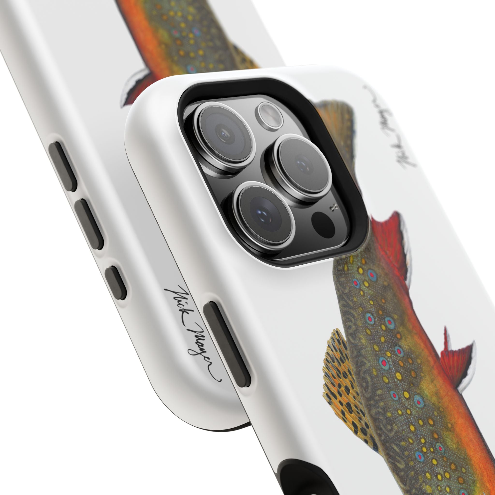 Brook Trout MagSafe White iPhone Case