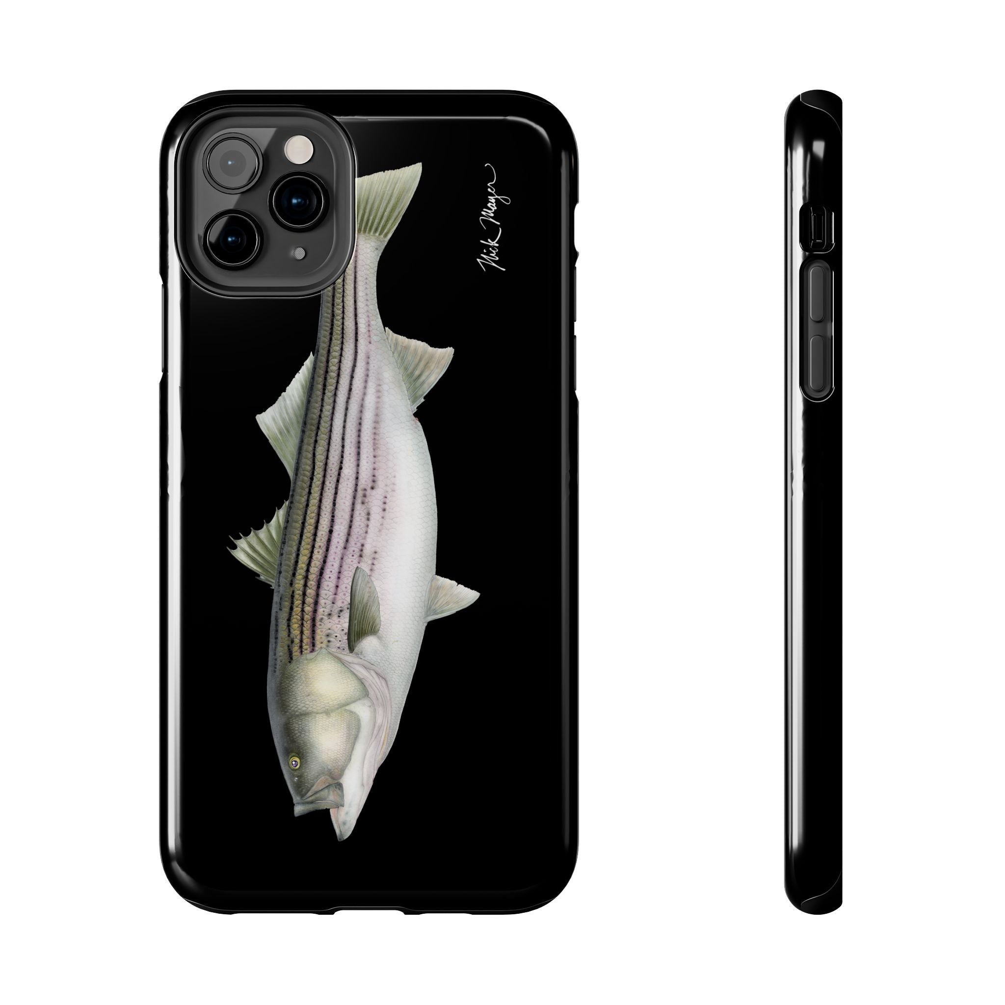 30 lb Striper - Black Phone Case (iPhone)