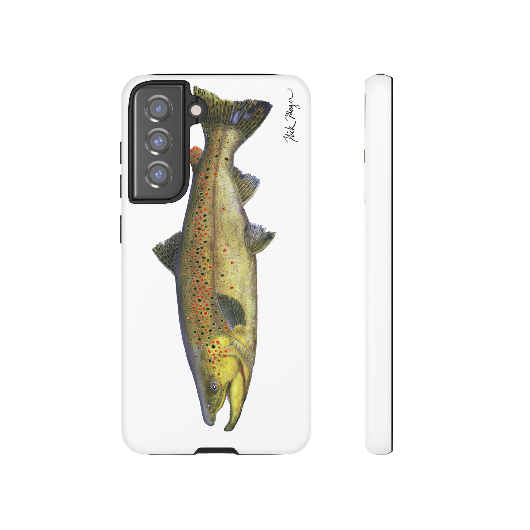 Brown Trout White Phone Case (Samsung)