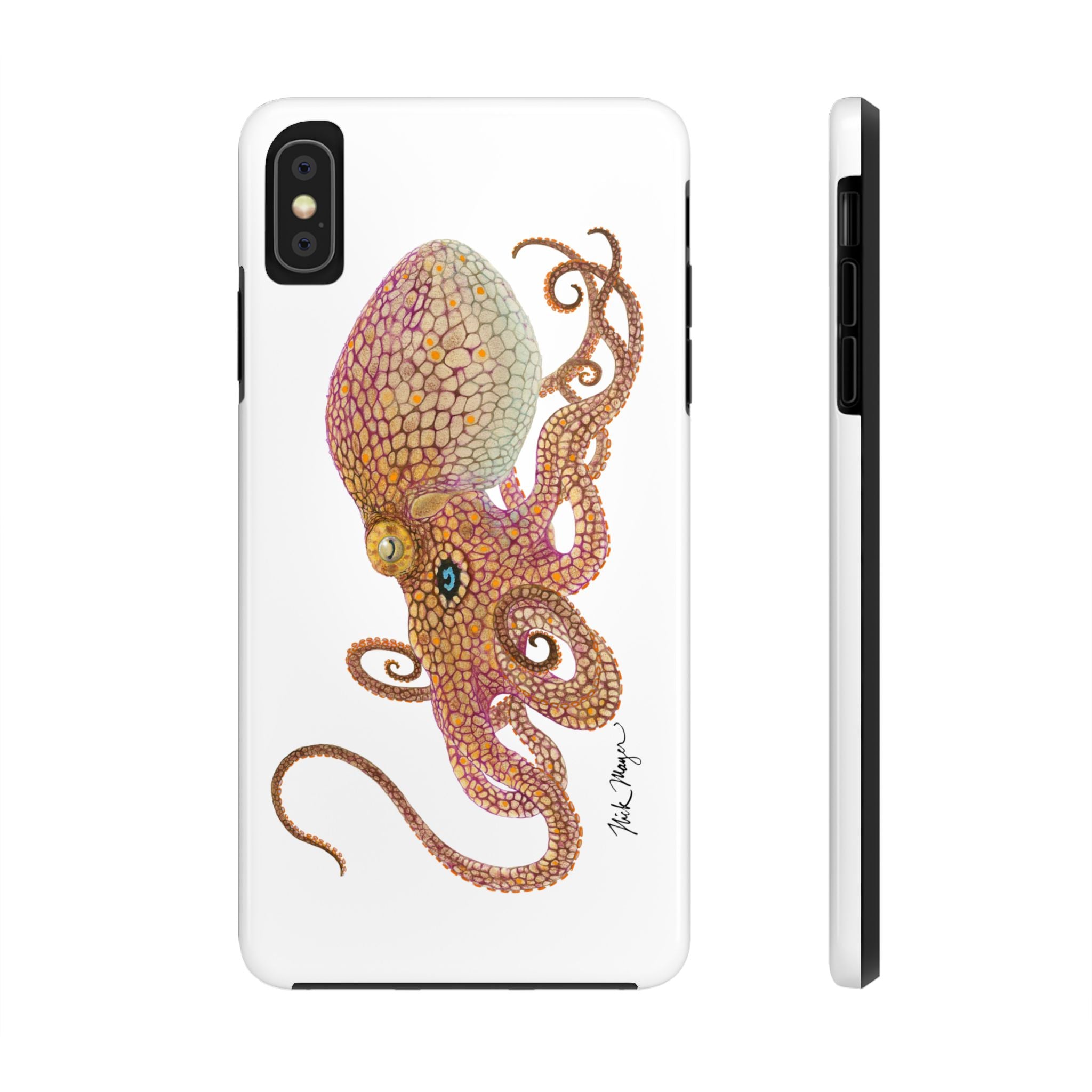 Two Spot Octopus White Phone Case (iPhone)