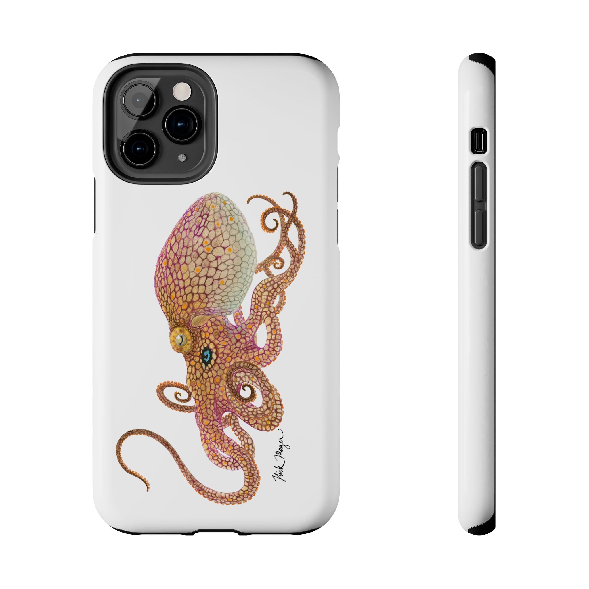 Two Spot Octopus White Phone Case (iPhone)