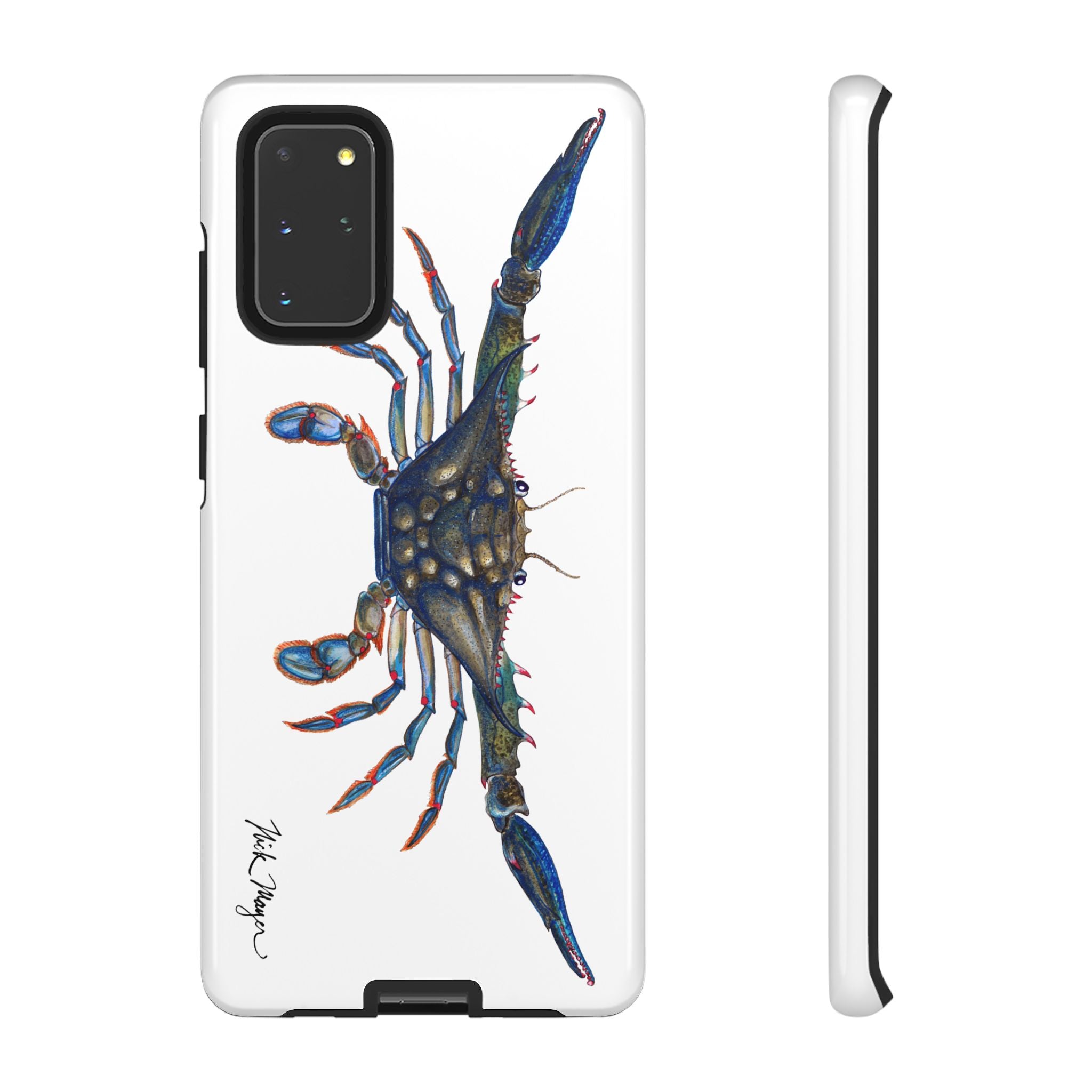 Blue Crab White Phone Case (Samsung)