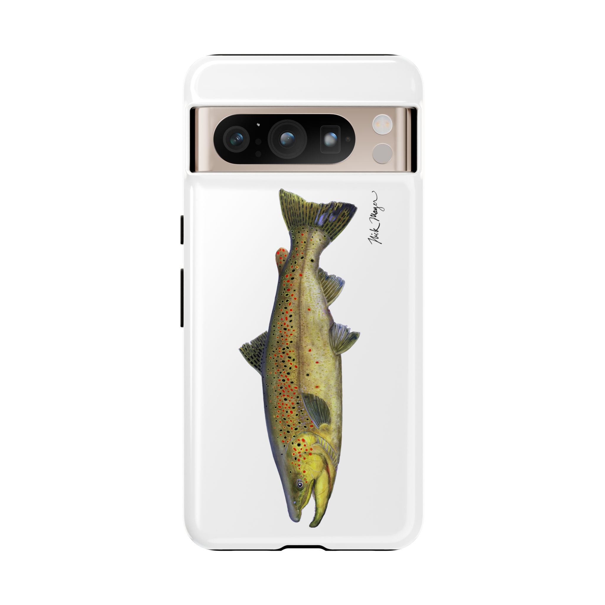 Brown Trout White Phone Case (Samsung)