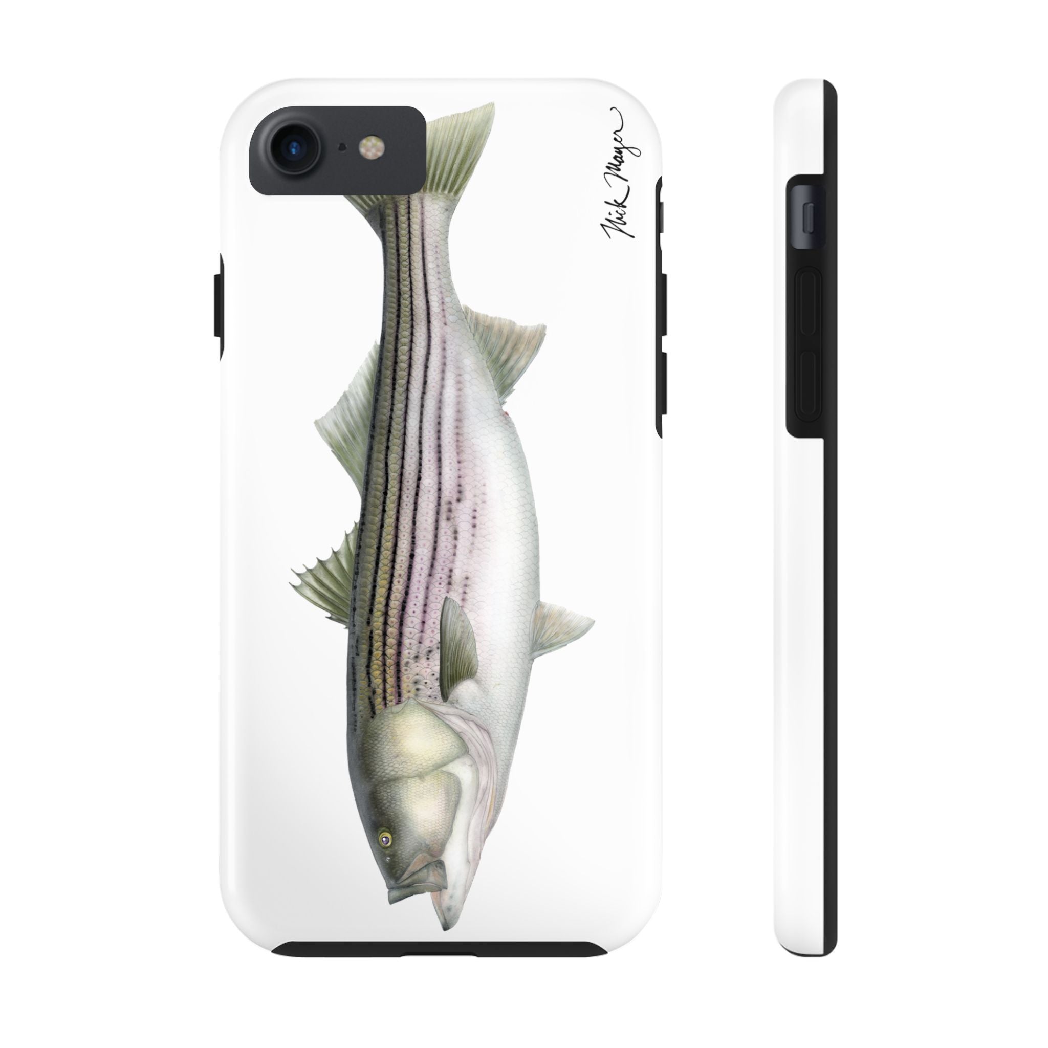 30 lb Striper White Phone Case (iPhone)