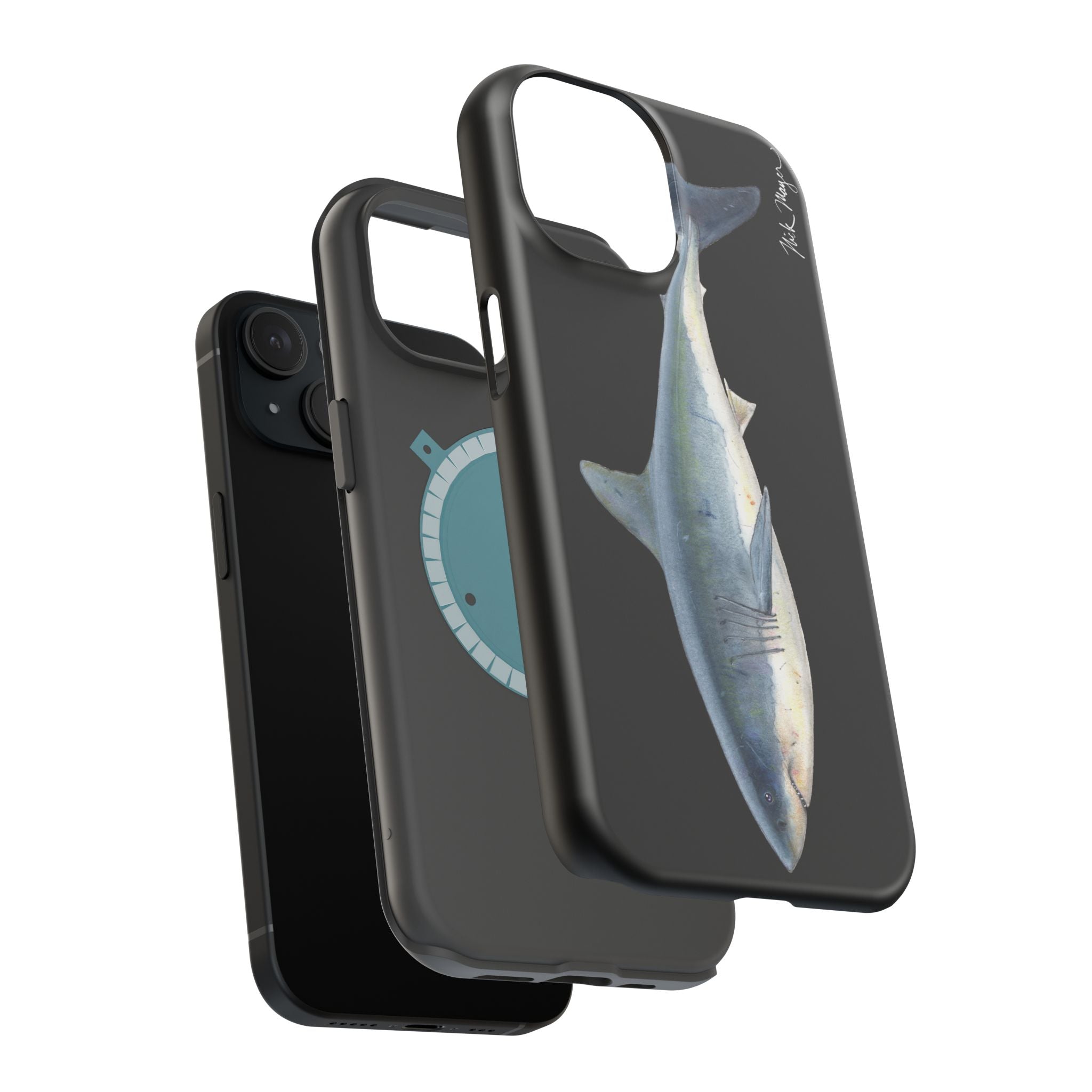 Great White Shark Black MagSafe iPhone Case