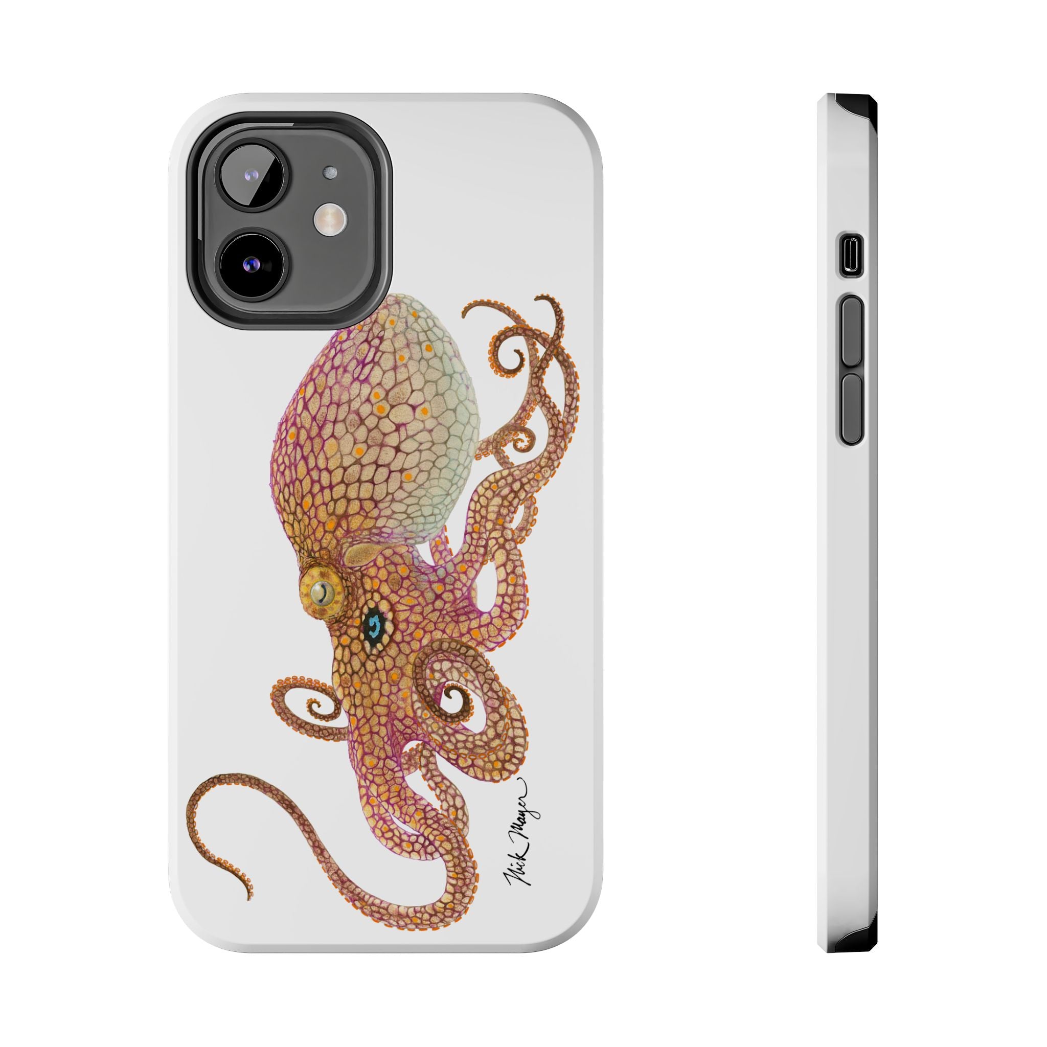 Two Spot Octopus White Phone Case (iPhone)