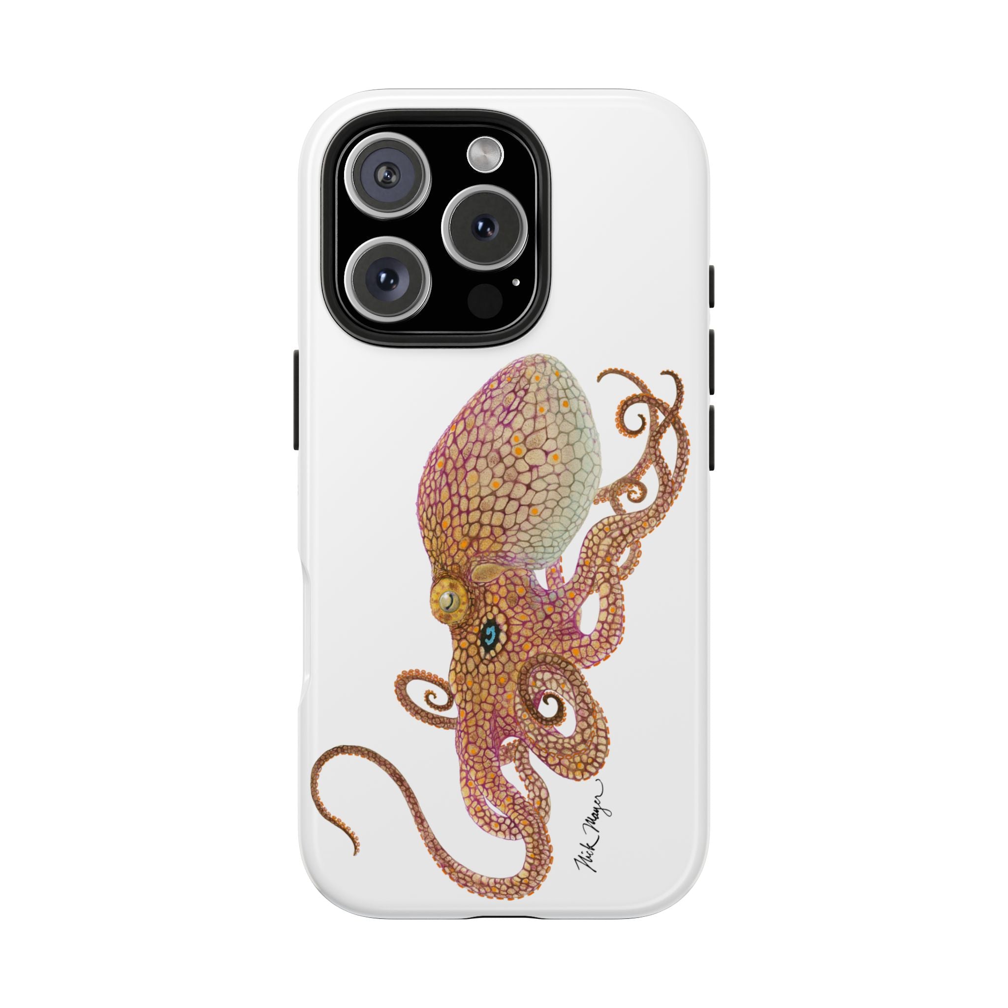 Two Spot Octopus White Phone Case (iPhone)