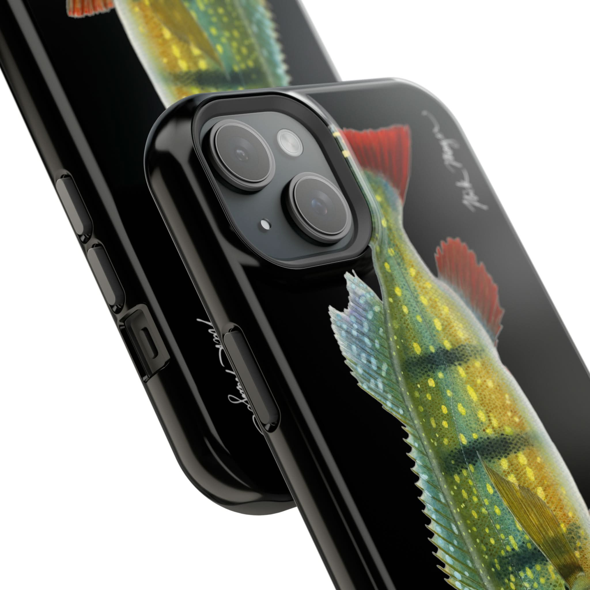 Peacock Bass MagSafe Black iPhone Case