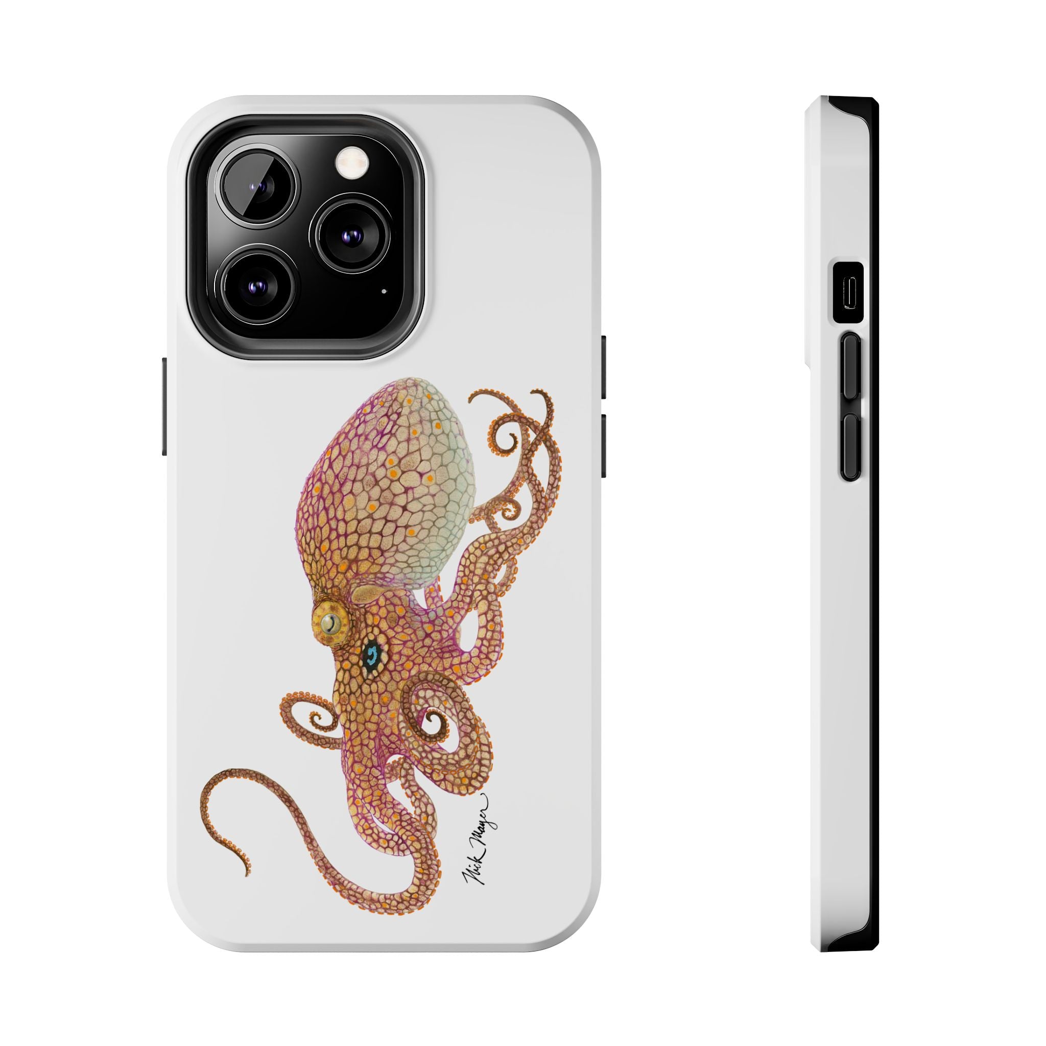 Two Spot Octopus White Phone Case (iPhone)