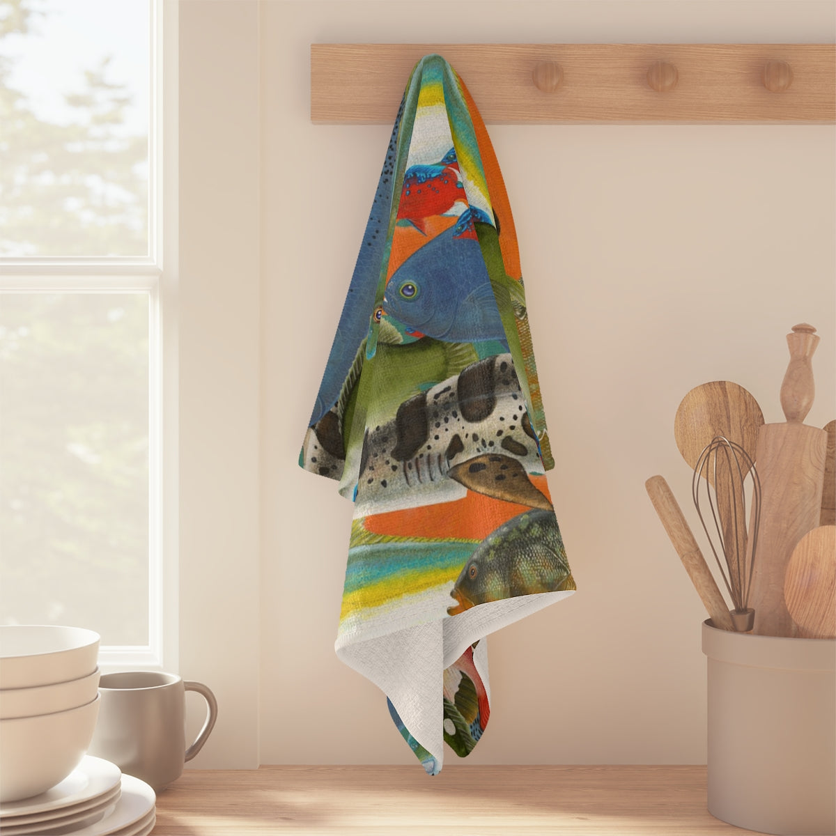 California Dive Fish Soft Kitchen Towel, NEW for 2025!