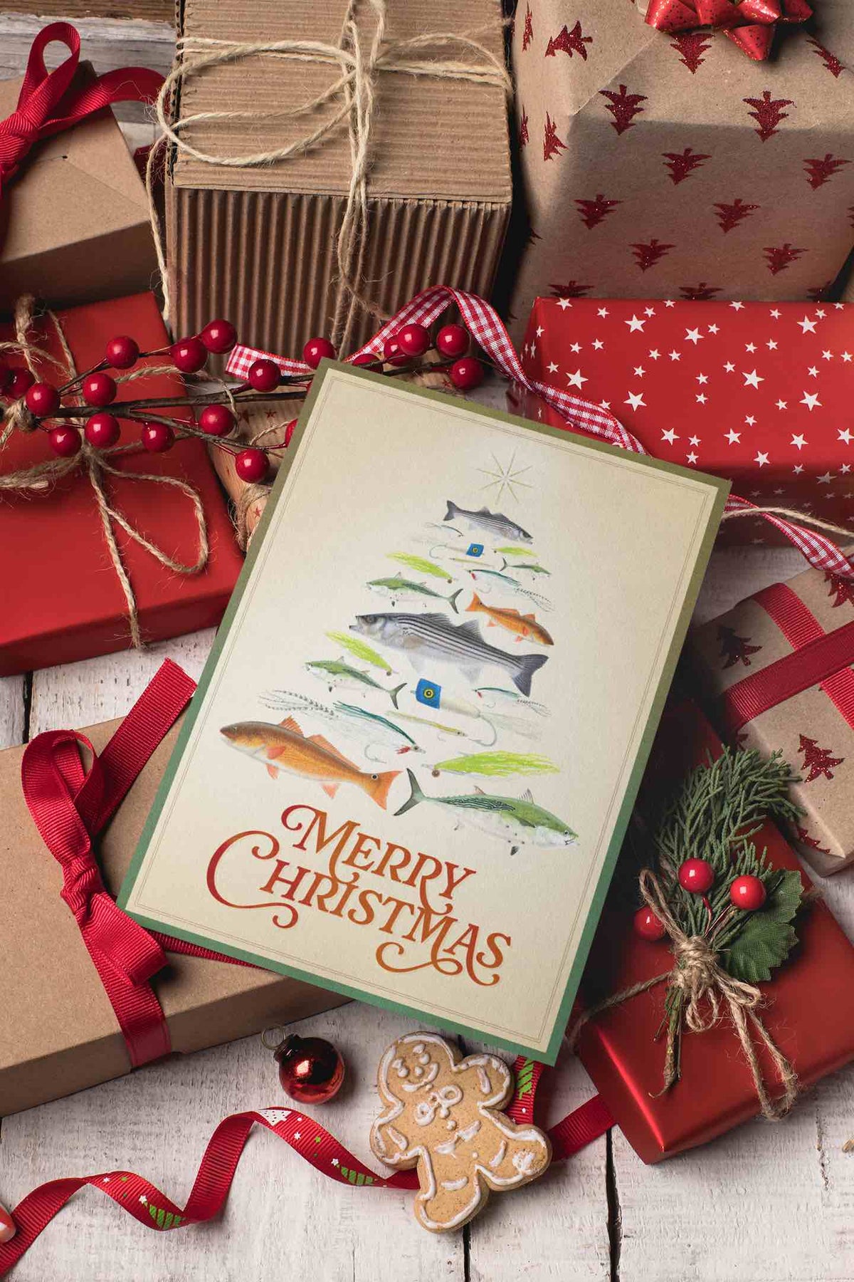 Fishmas Tree Christmas Card - NEW!