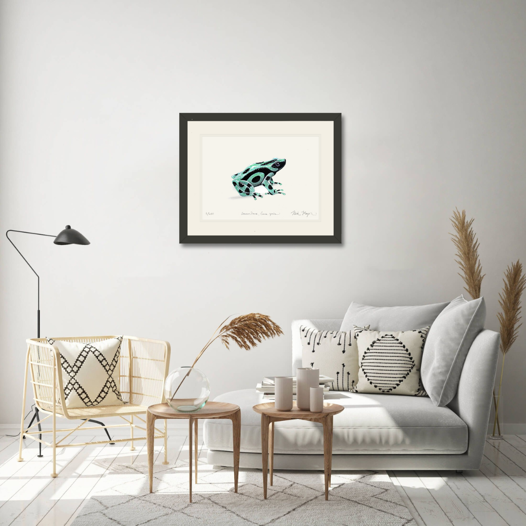 Green and Black Poison Dart Frog Limited Edition Print