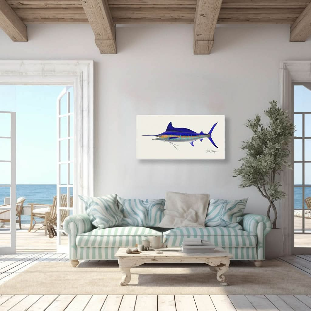 Striped Marlin Metal Print