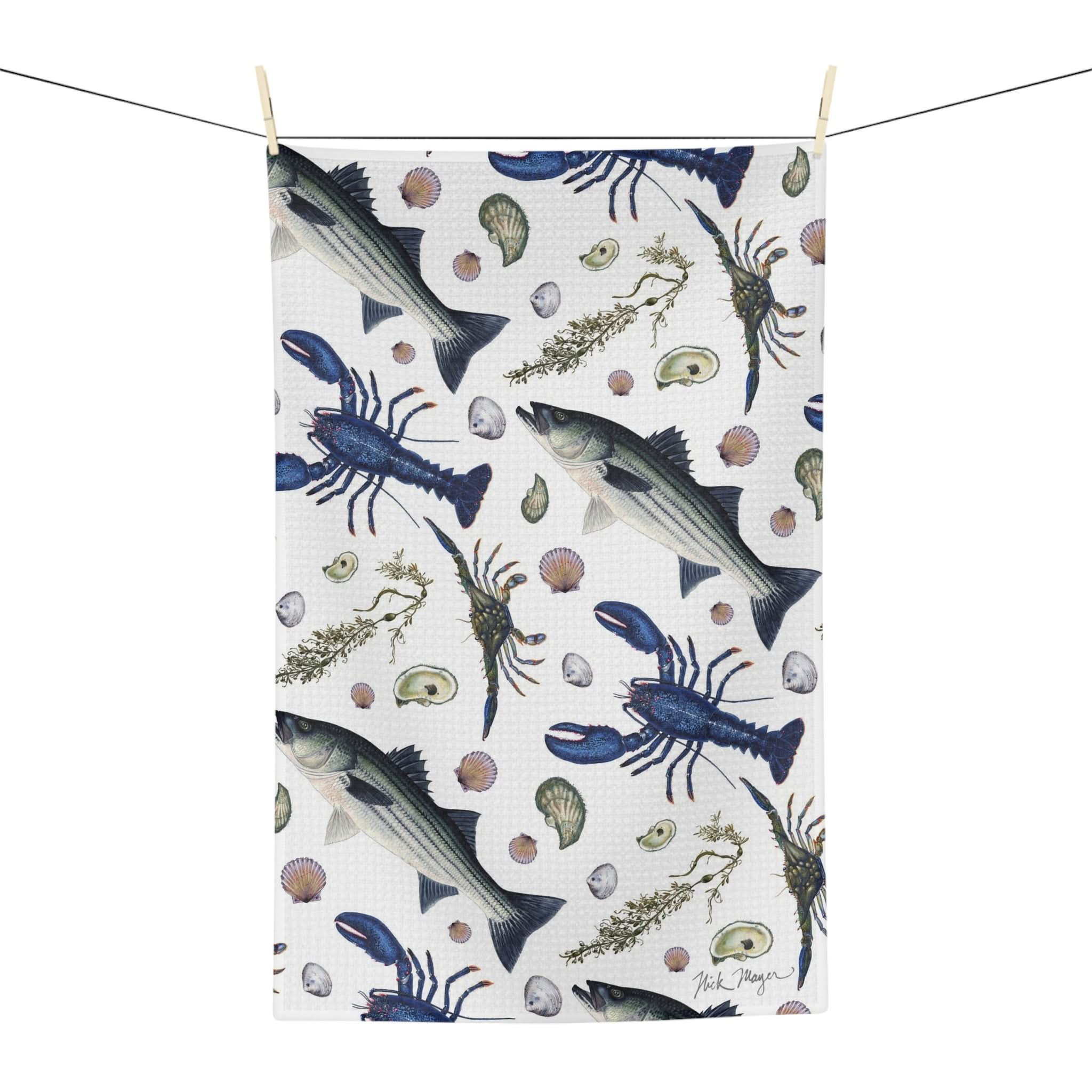 NE Seafood II Soft Kitchen Towel - Best Seller