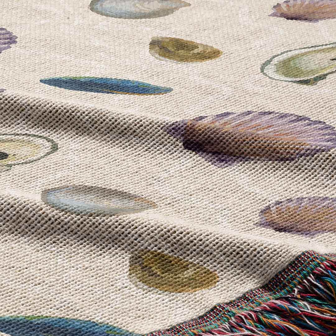 Seashells Woven Blanket