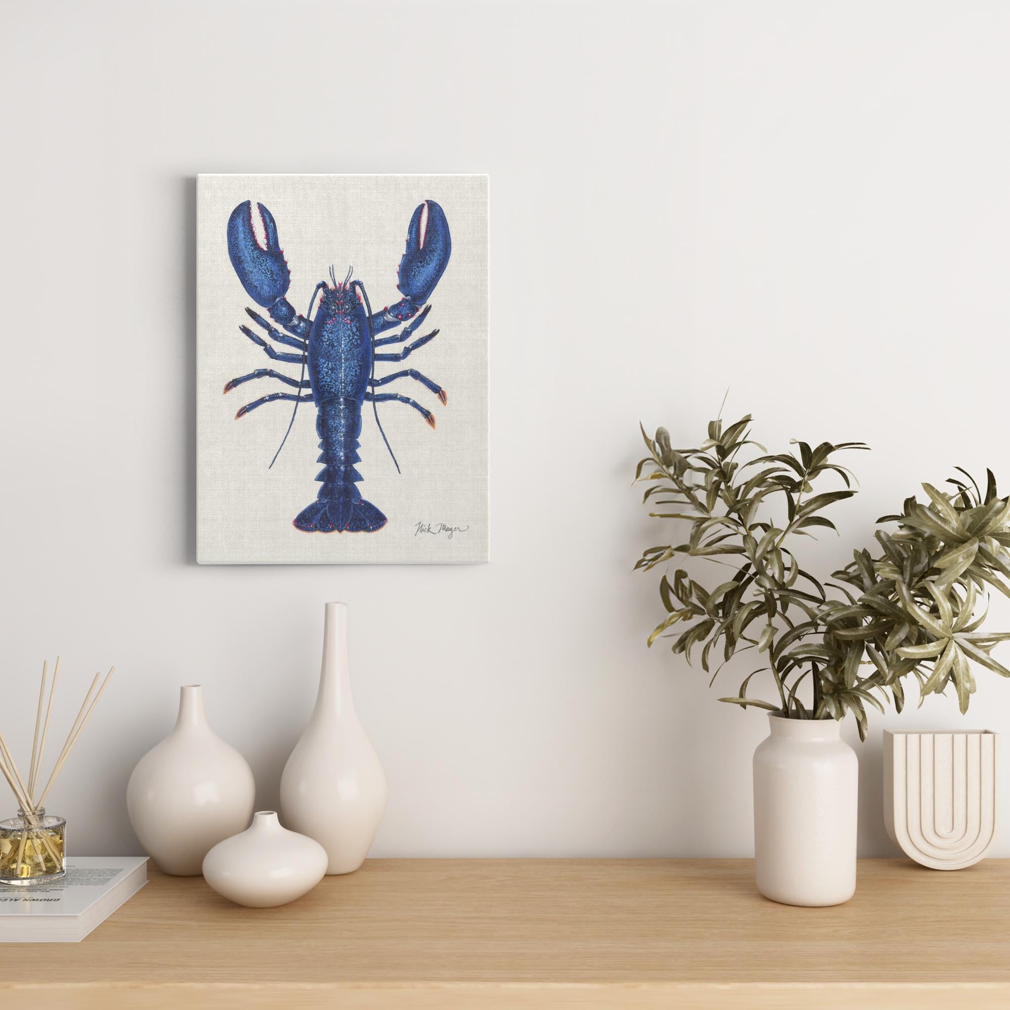 NEW! Blue Lobster II Canvas Print