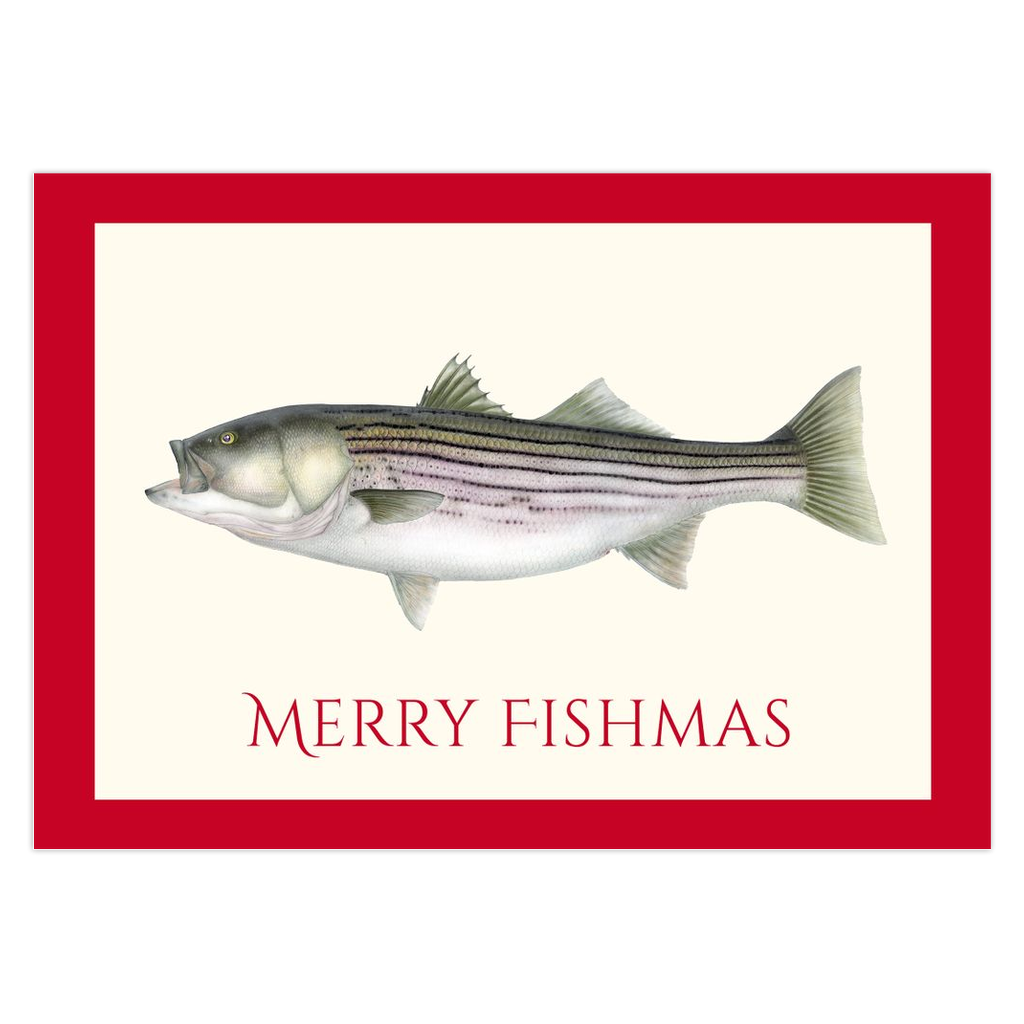 Striped Bass 30lbs Fishmas Cards