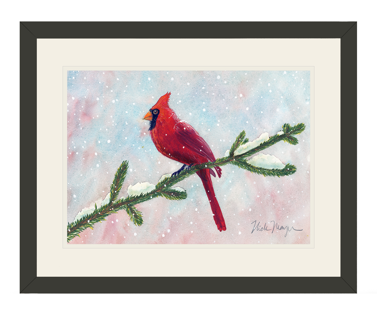 Snowy Cardinal II Limited Edition Print