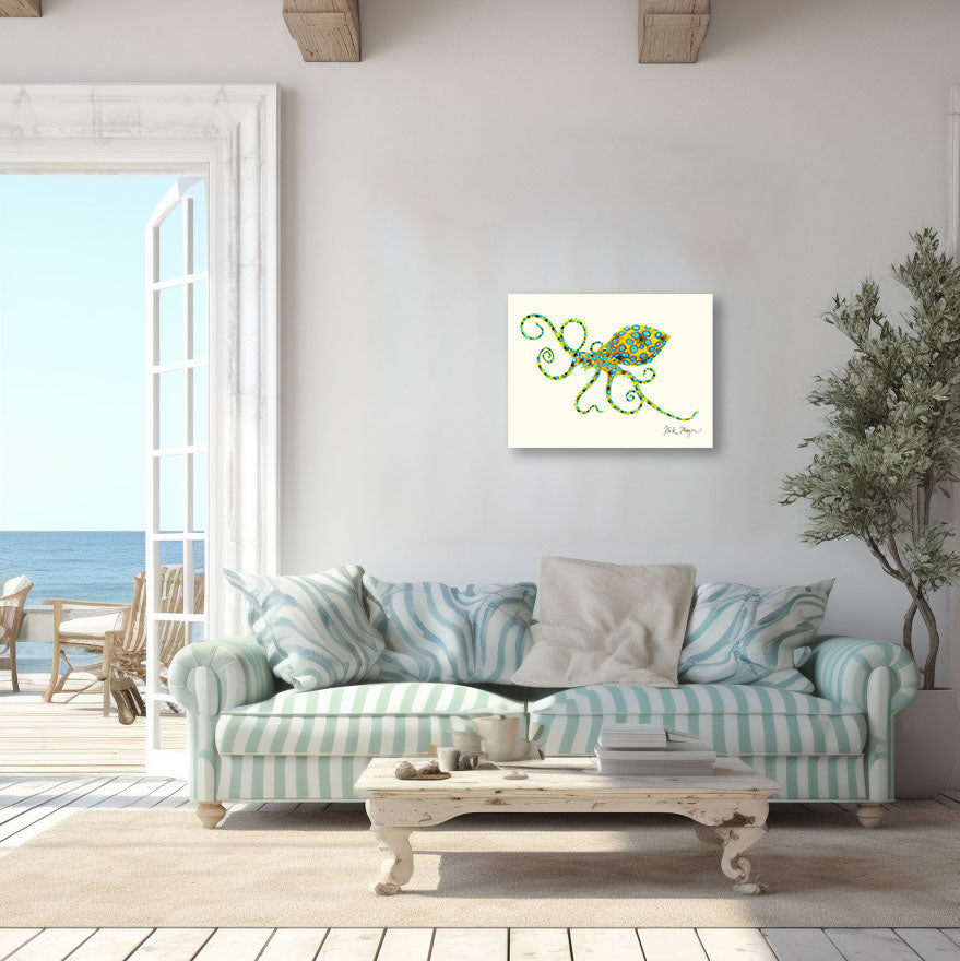 NEW! Blue Ringed Octopus Canvas Wrap