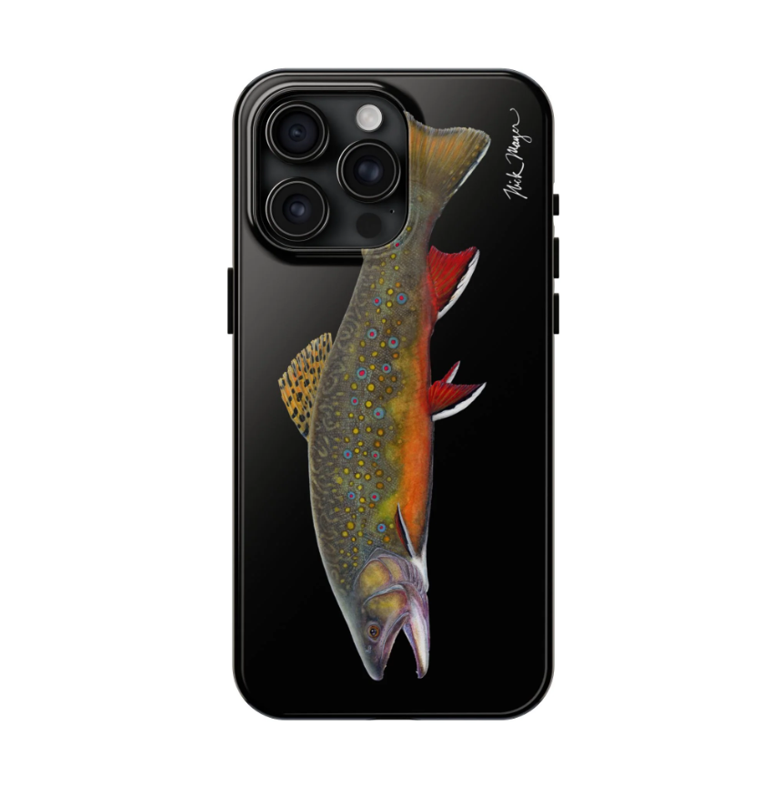 Brook Trout Black iPhone 15 Pro Max Case