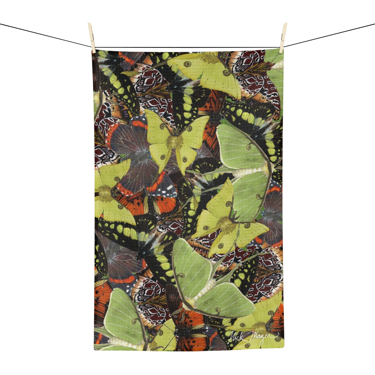 Butterflies and Moths Soft Kitchen Towel, NEW for 2025!