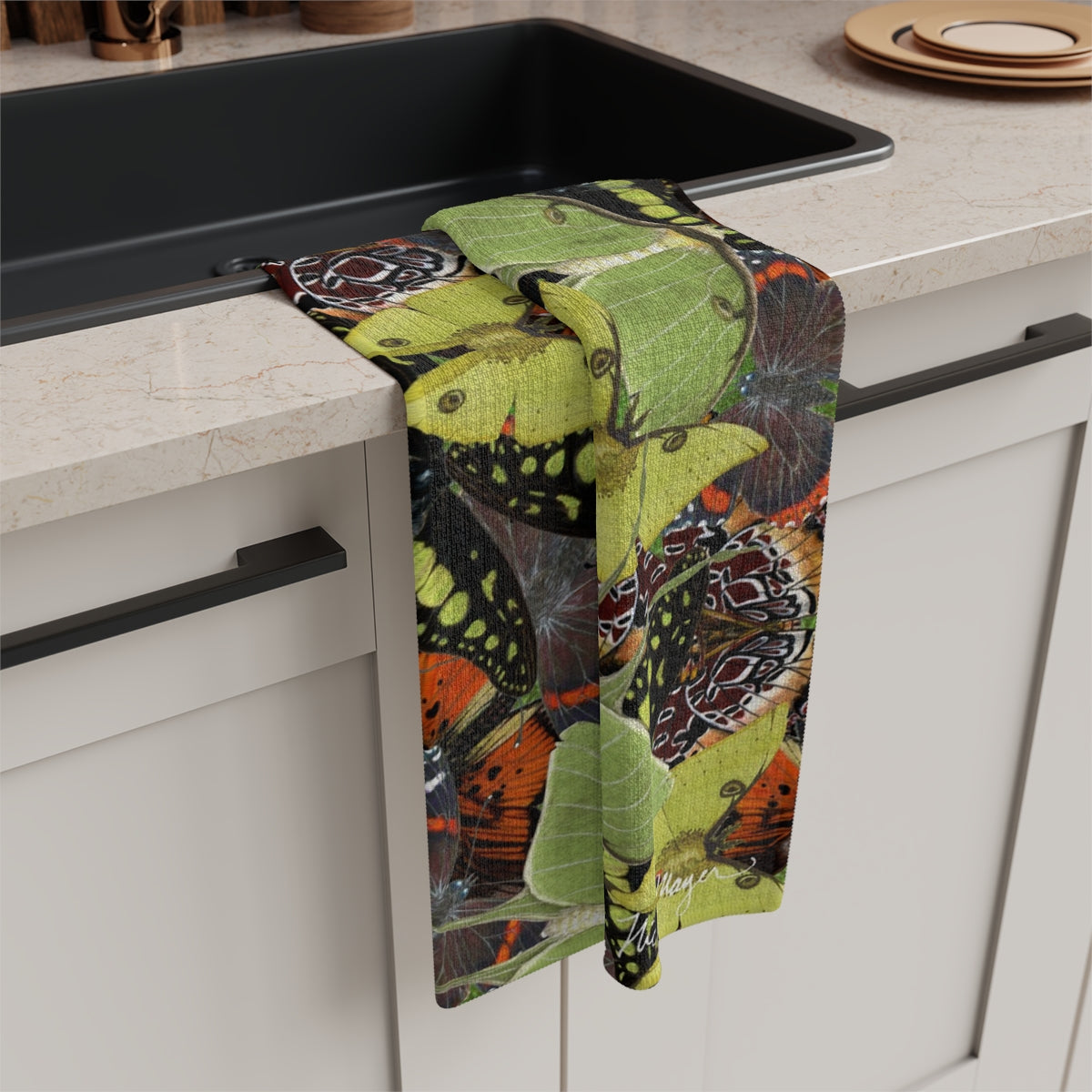 Butterflies and Moths Soft Kitchen Towel, NEW for 2025!