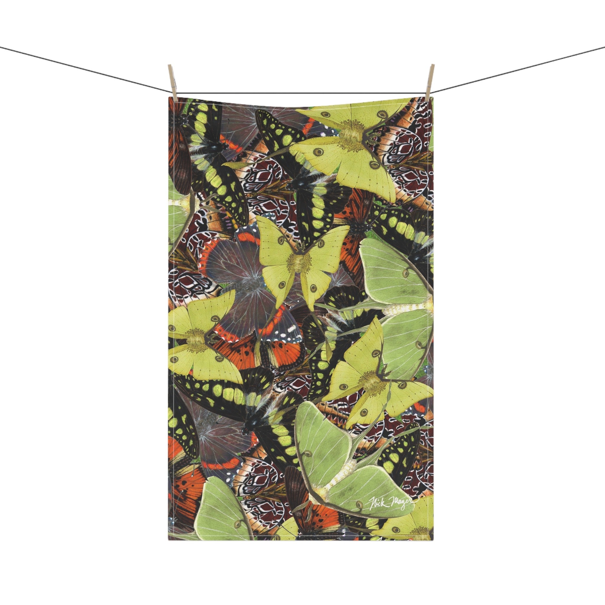 Butterflies and Moths Soft Kitchen Towel, NEW for 2025!