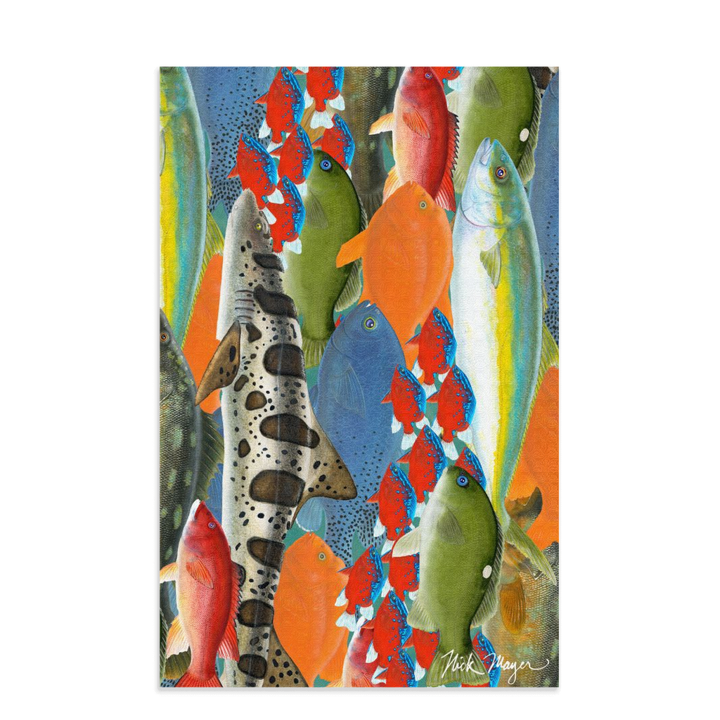 California Dive Fish Soft Kitchen Towel