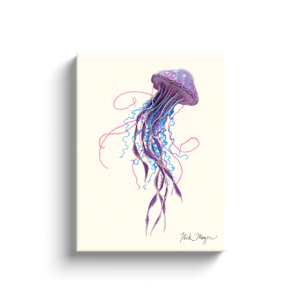 NEW! Purple Jellyfish II Canvas Wrap