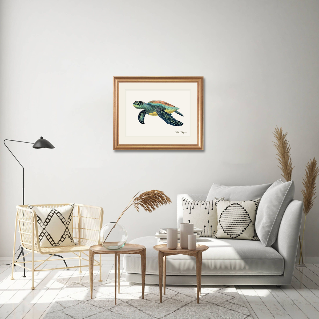 Green Sea Turtle II Print - NEW