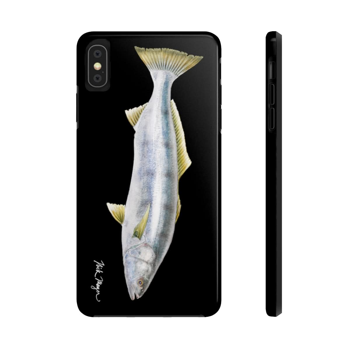 White Sea Bass Phone Case (iPhone) - black