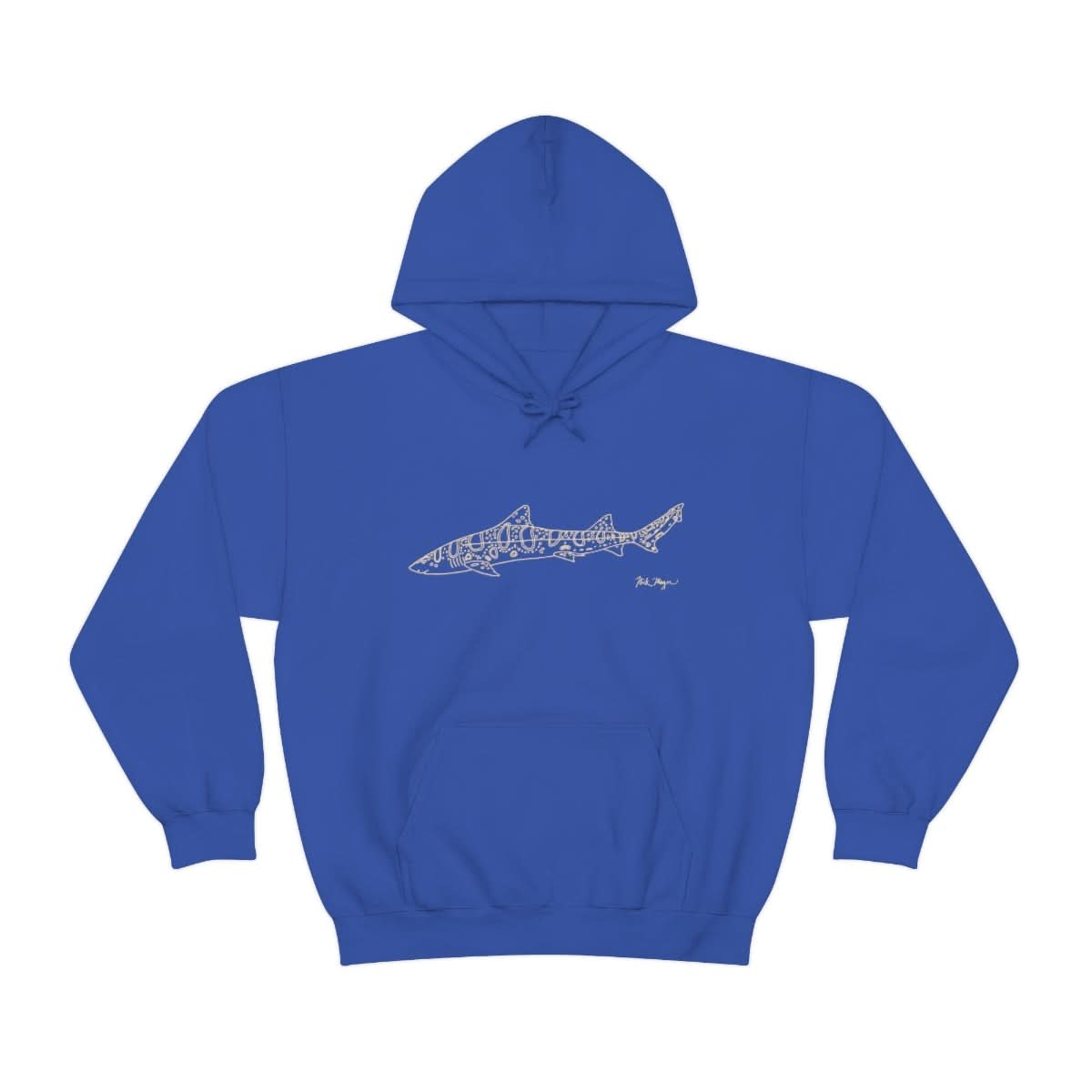 Leopard Shark Drawing Warm Hoodie