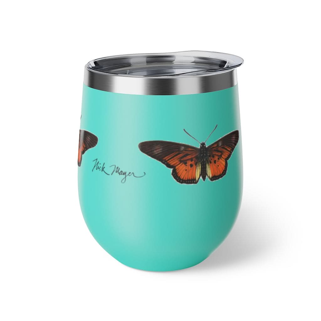 Orange Butterfly Copper Wine Tumbler