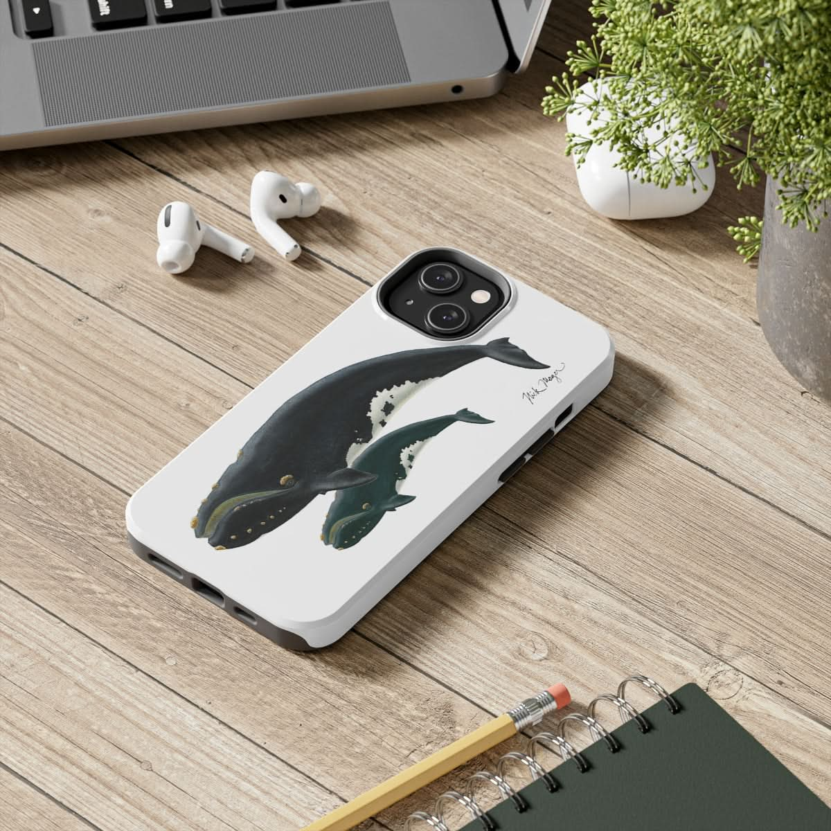 Mother & Calf Right Whale Phone Case (iPhone)