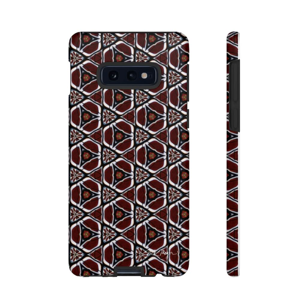 Maroon Butterfly Pattern Phone Case (Samsung)