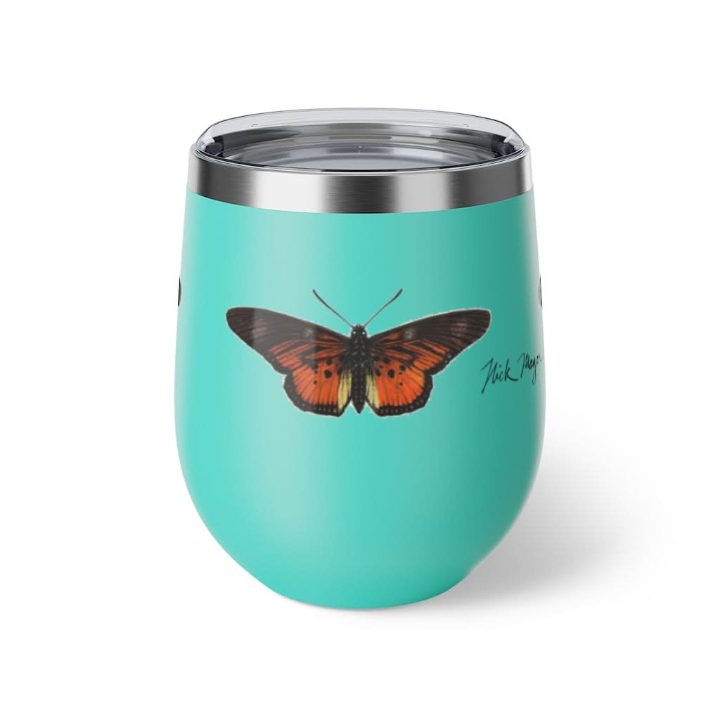 Orange Butterfly Copper Wine Tumbler