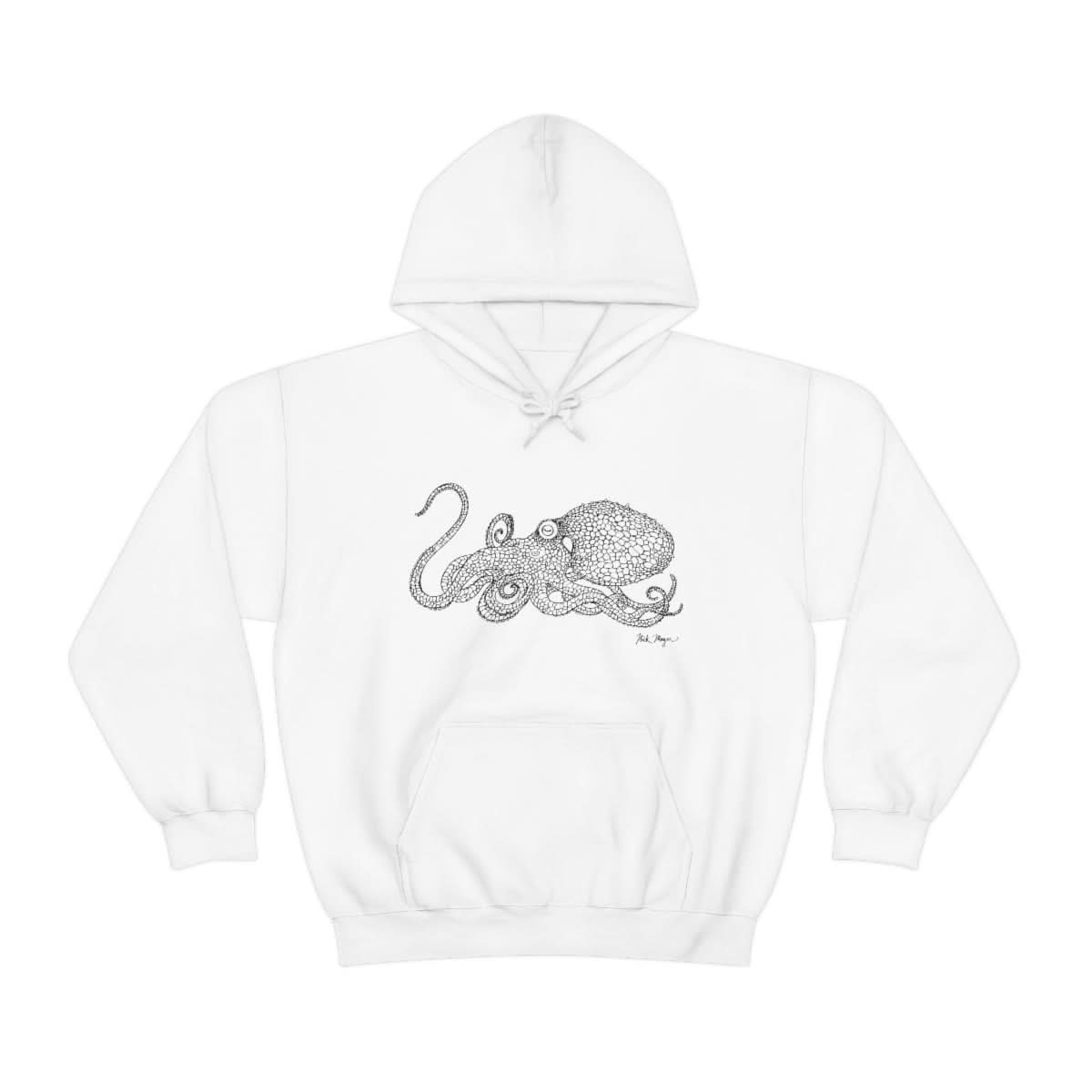 Octopus Drawing Warm Hoodie