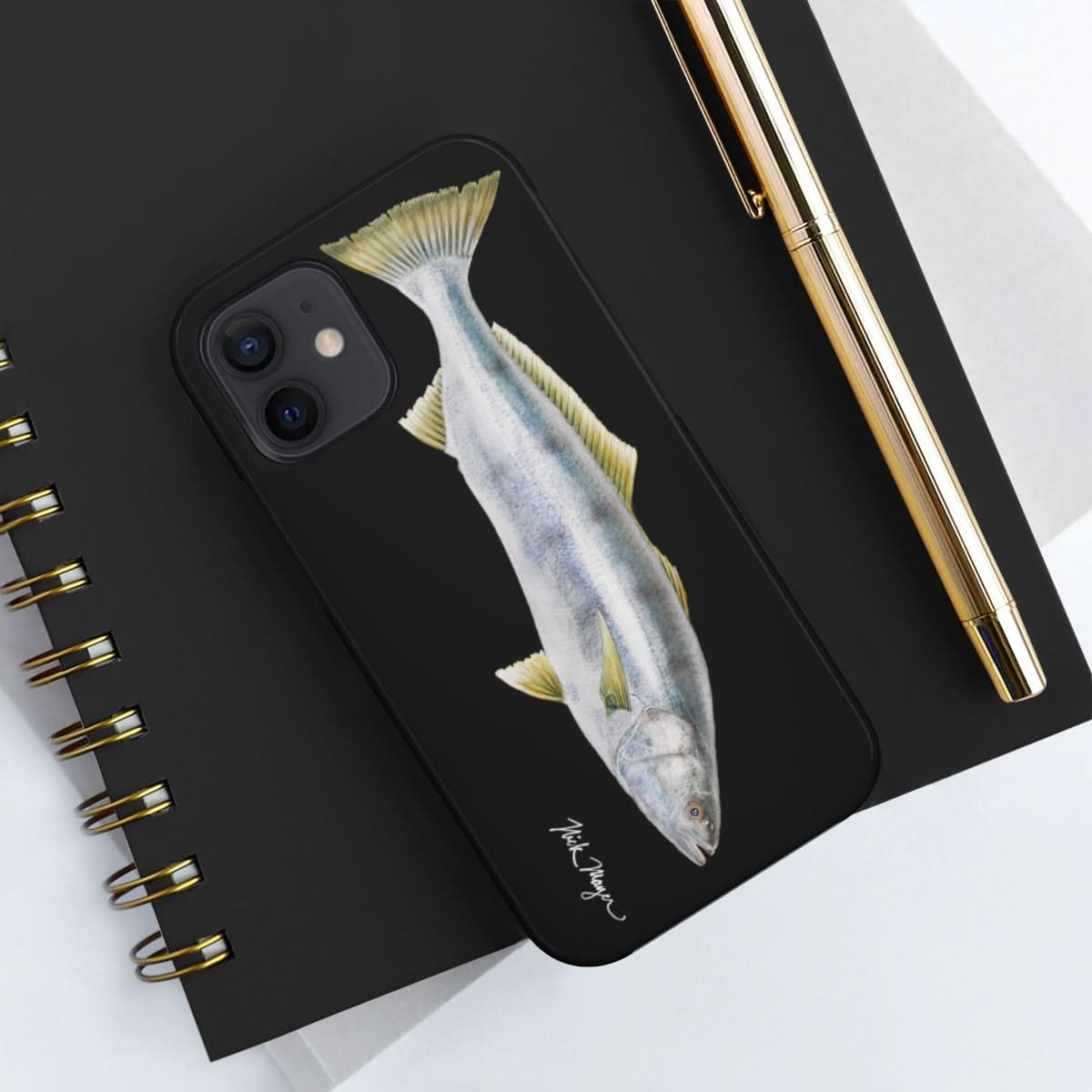 White Sea Bass Phone Case (iPhone) - black