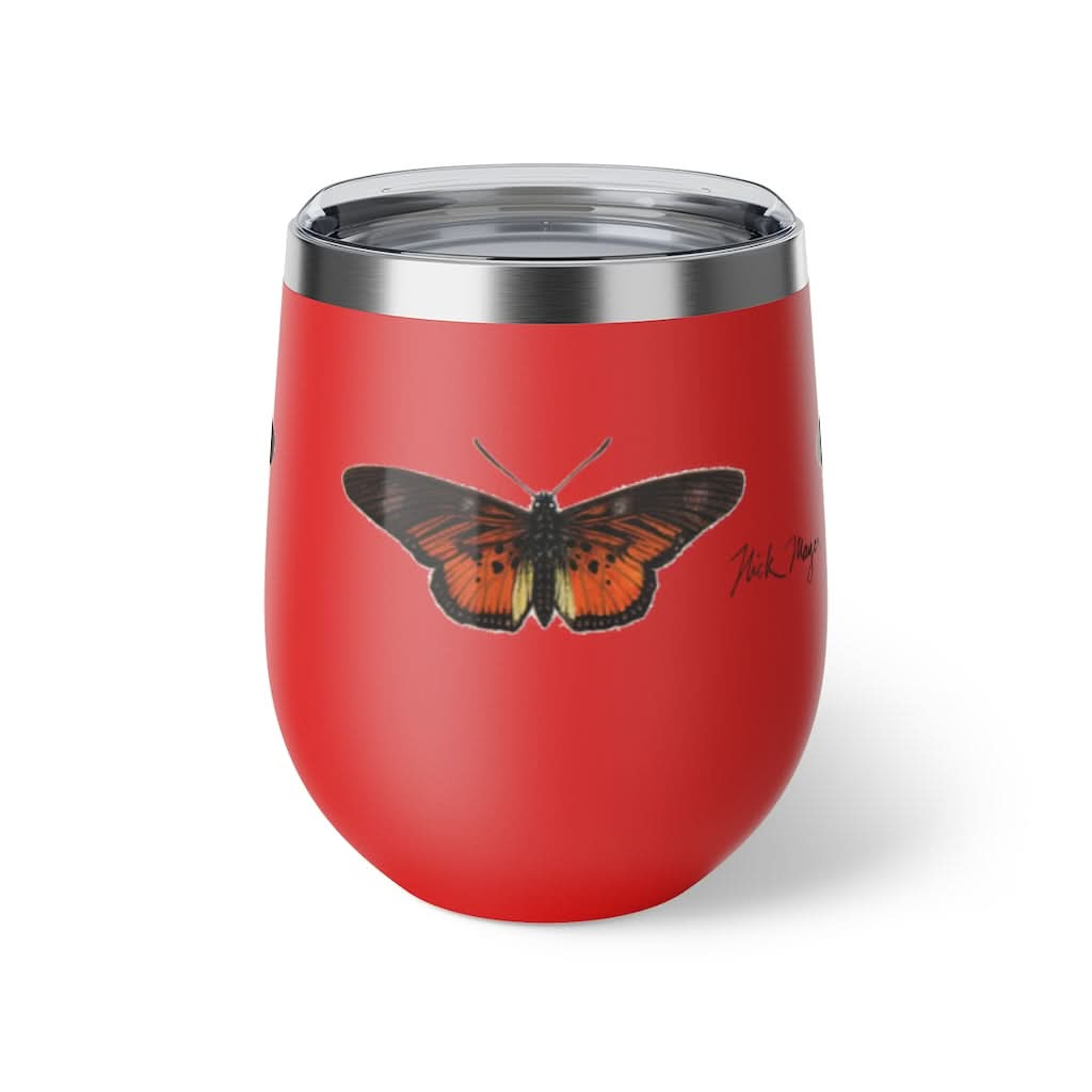 Orange Butterfly Copper Wine Tumbler