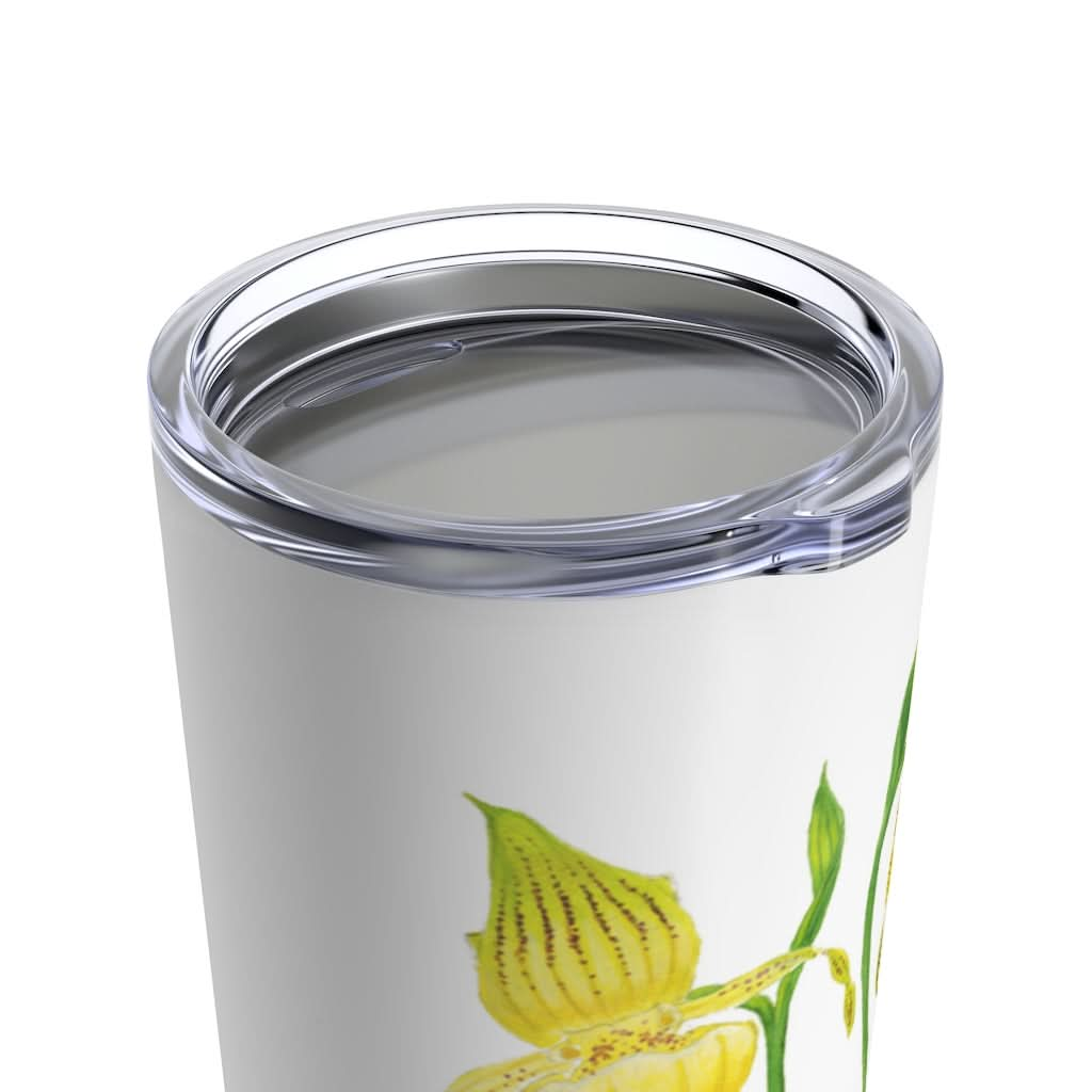 Yellow Lady's Slipper, 20 oz Steel Tumbler