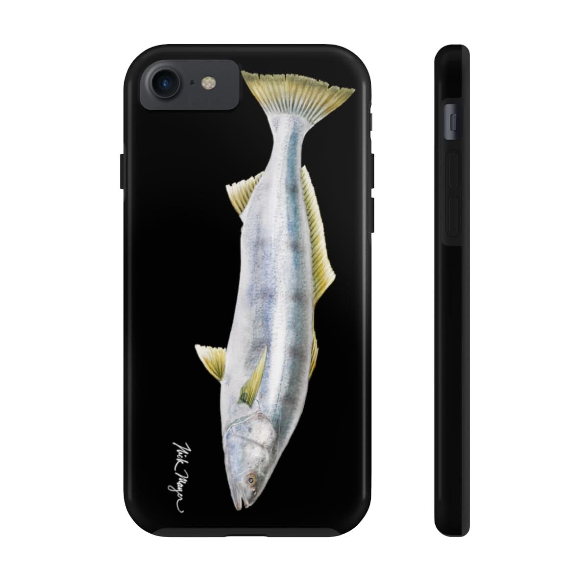 White Sea Bass Phone Case (iPhone) - black