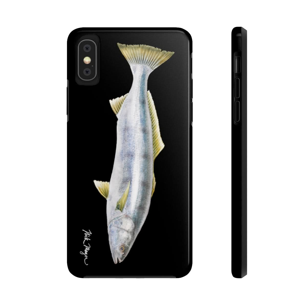 White Sea Bass Phone Case (iPhone) - black